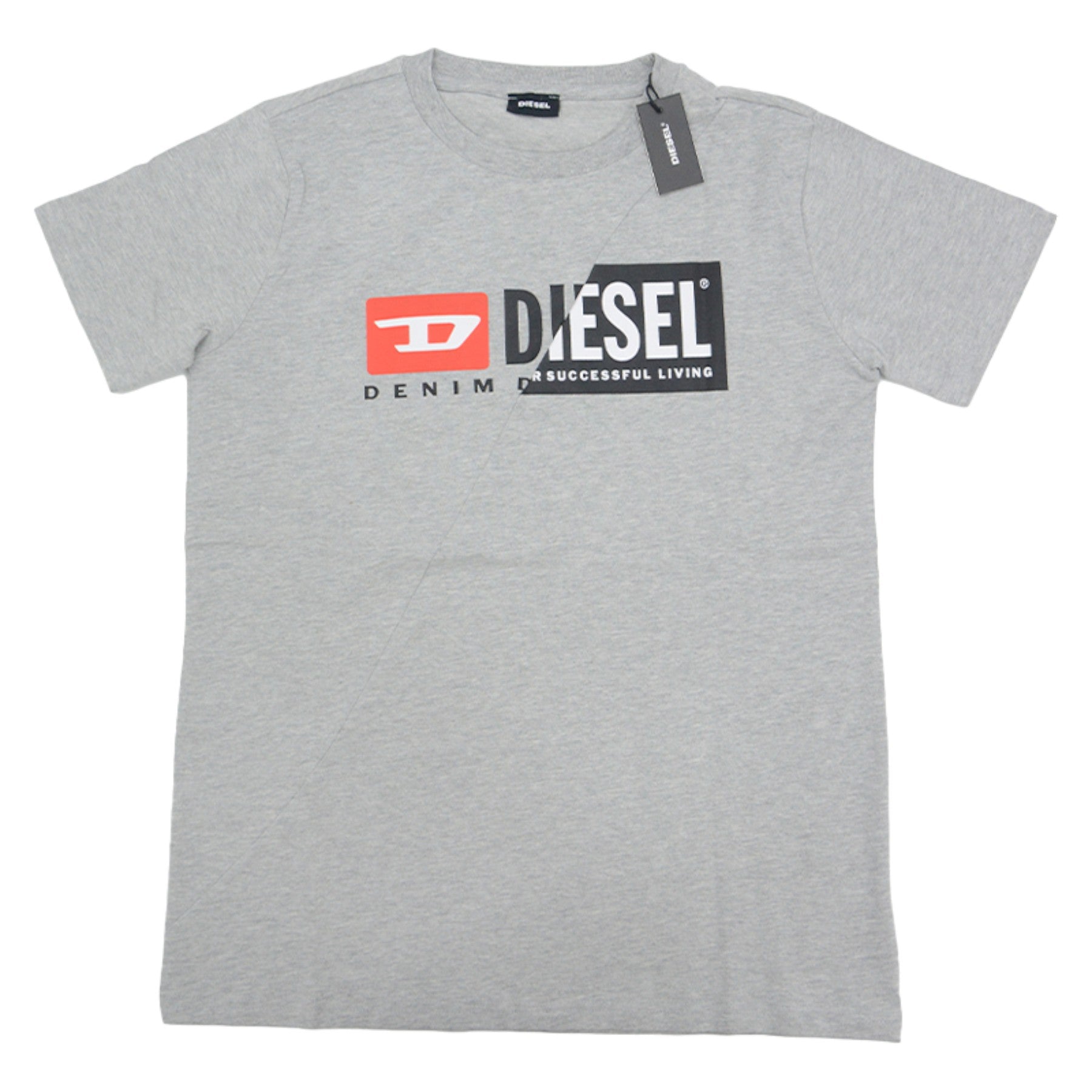DIESEL T Diego Mens Crew Neck T Shirts Cuty Dual Logo Printed Casual Cotton Tee