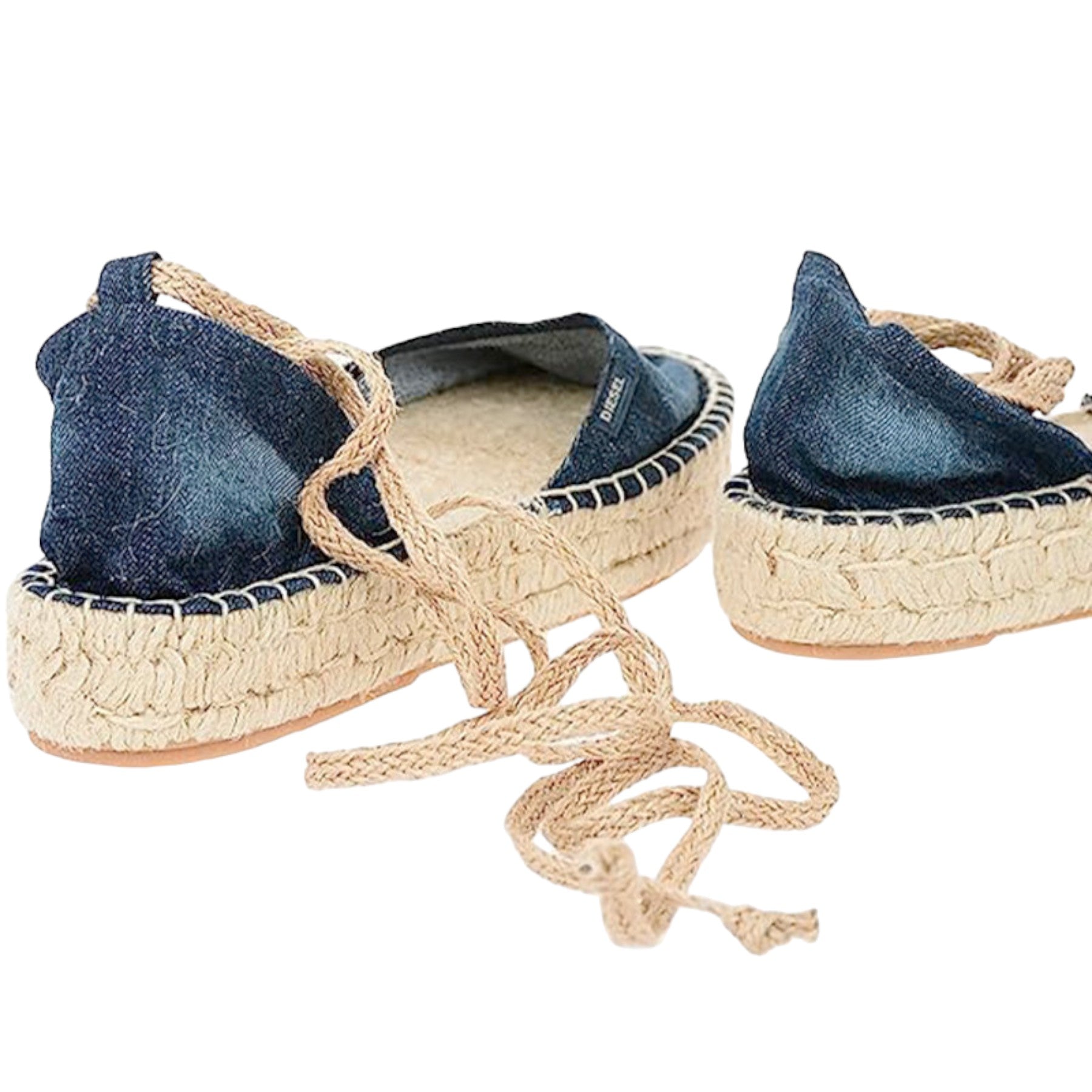 DIESEL ESPADRILLAS RAGS Womens Sandals Casual Denim Lace Up Summer Slip On Shoes