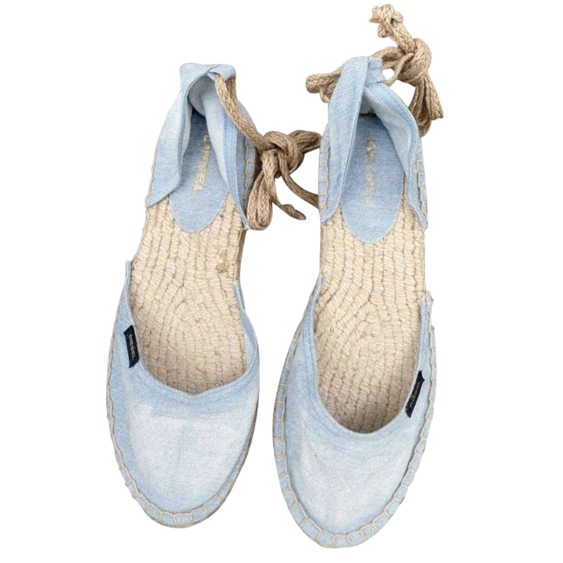 DIESEL ESPADRILLAS RAGS Womens Sandals Casual Denim Lace Up Summer Slip On Shoes