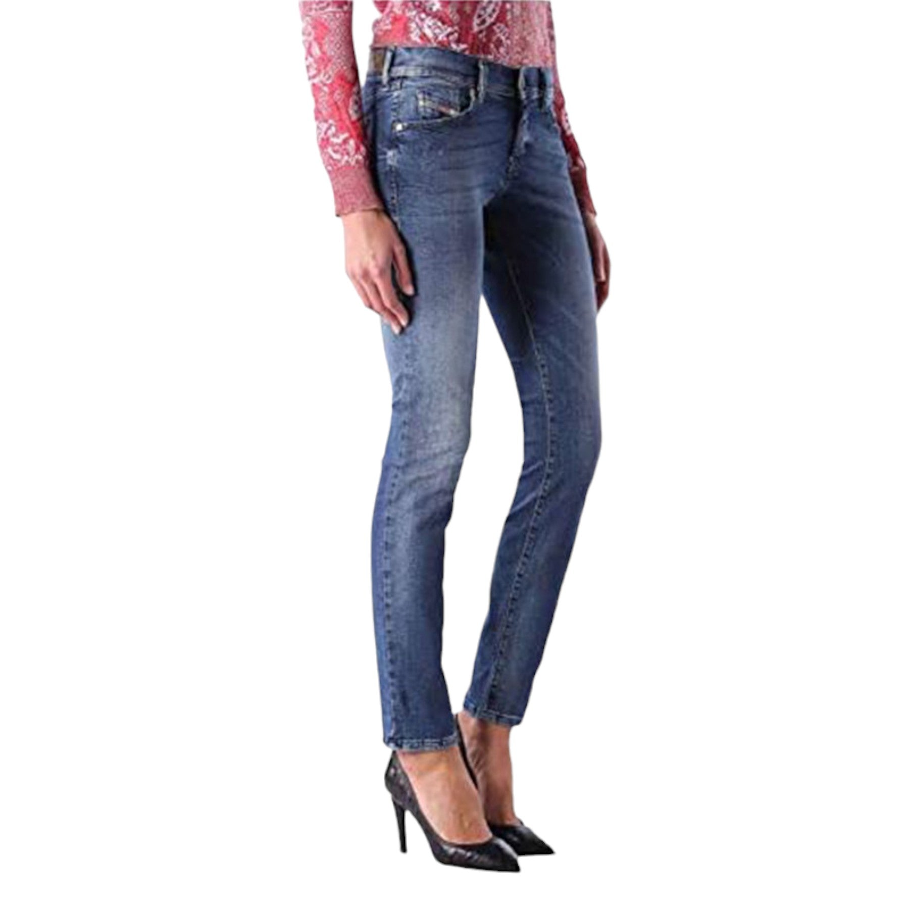 DIESEL GRUPEE NE 0674Z Womens Denim Jeans Skinny Leg Stretchy Jogg Pants New W25