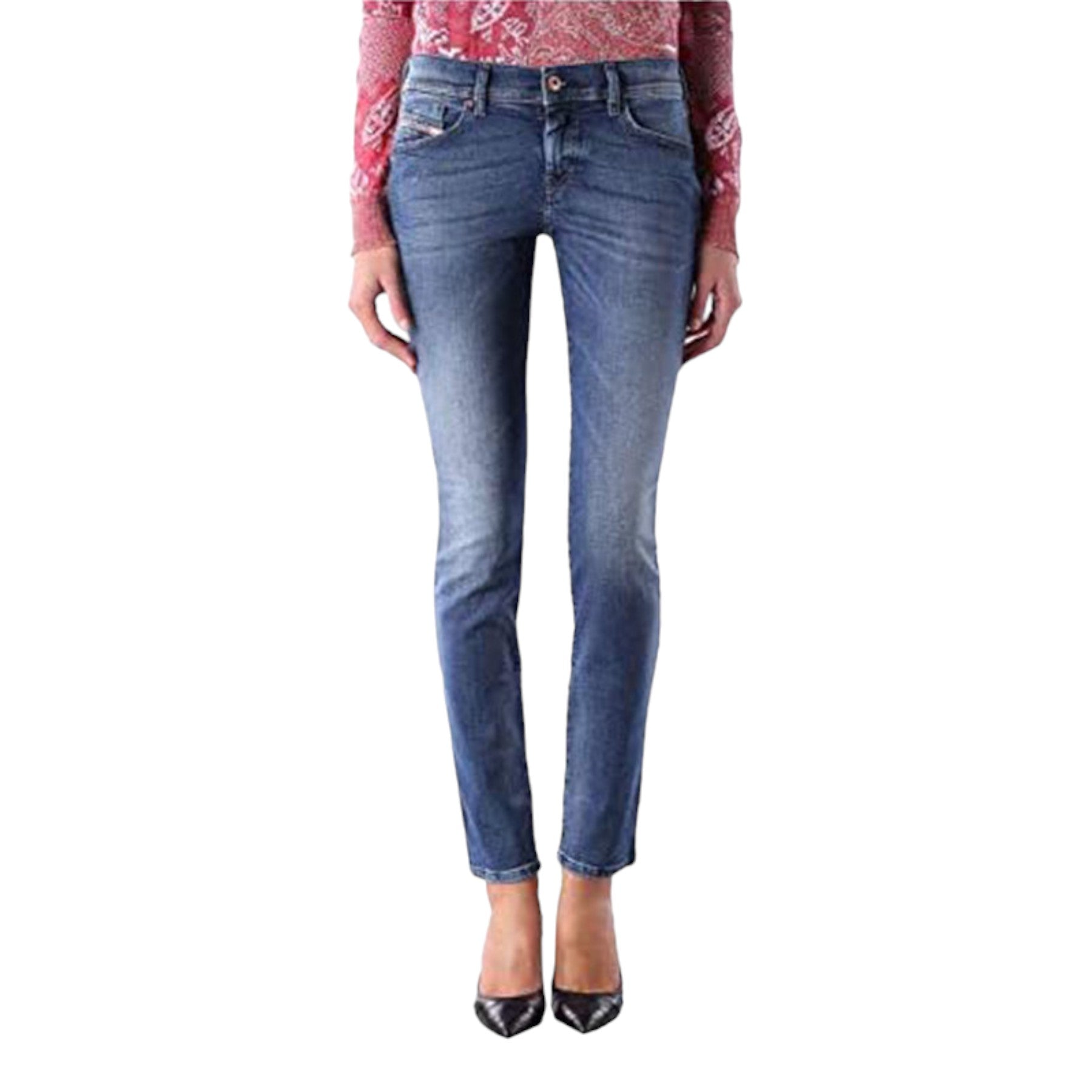 DIESEL GRUPEE NE 0674Z Womens Denim Jeans Skinny Leg Stretchy Jogg Pants New W25