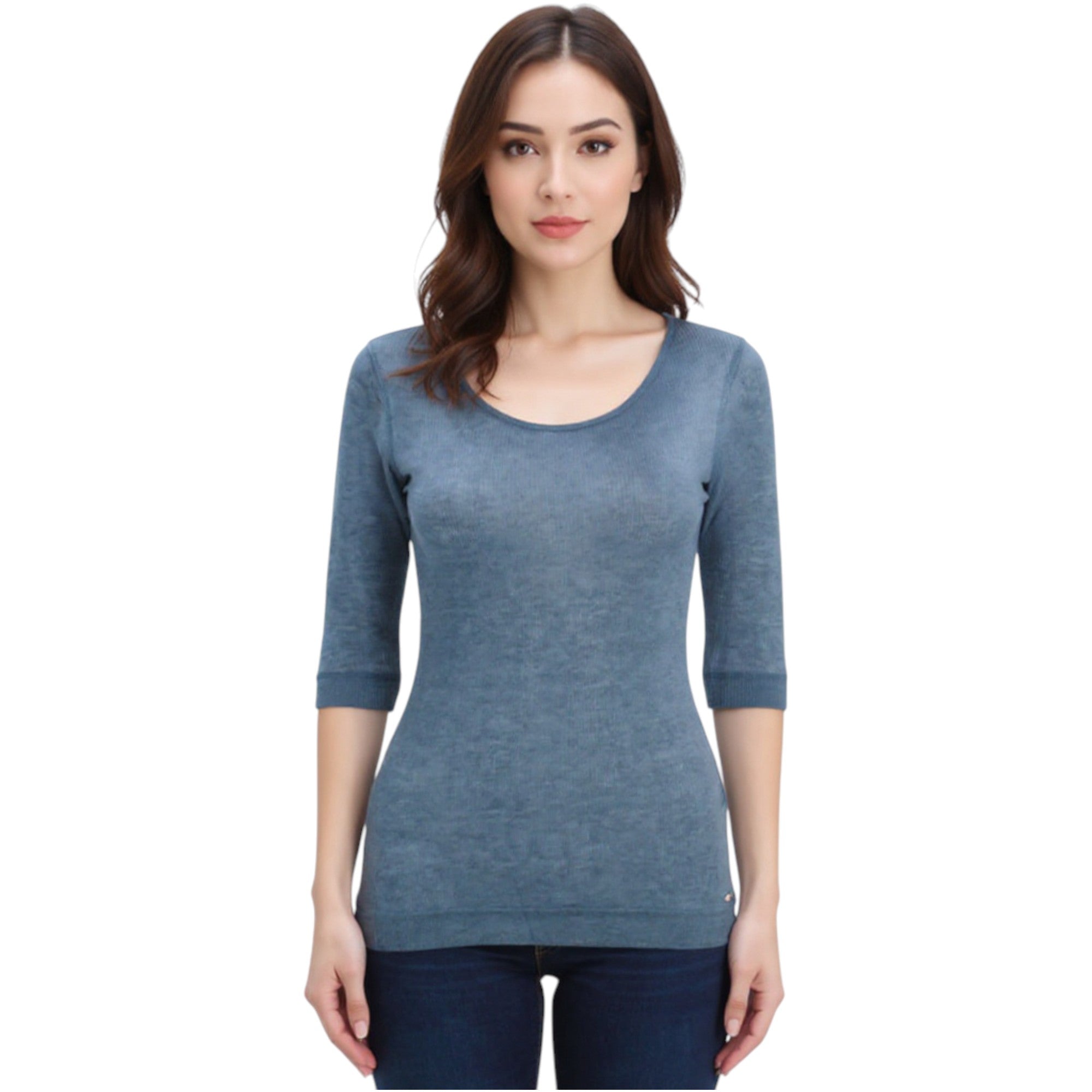 DIESEL T-SALUT 0QAMA Womens Tops 3/4 Sleeve Regular Fit Casual Ladies Summer Tee