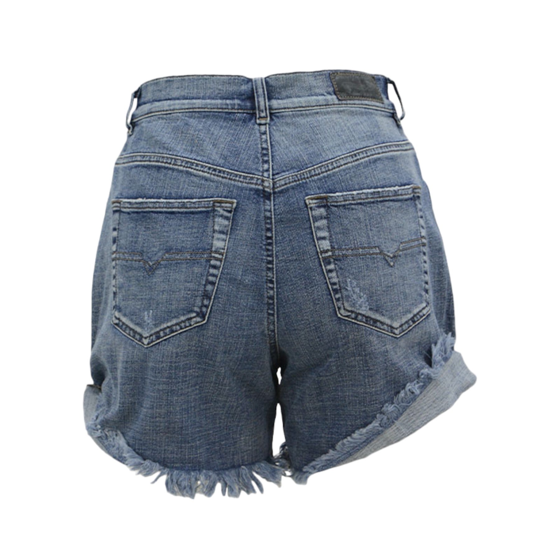 DIESEL DE SCOTT 0849N Denim Jeans Shorts Womens Vintage Stretchy Ripped Shorts