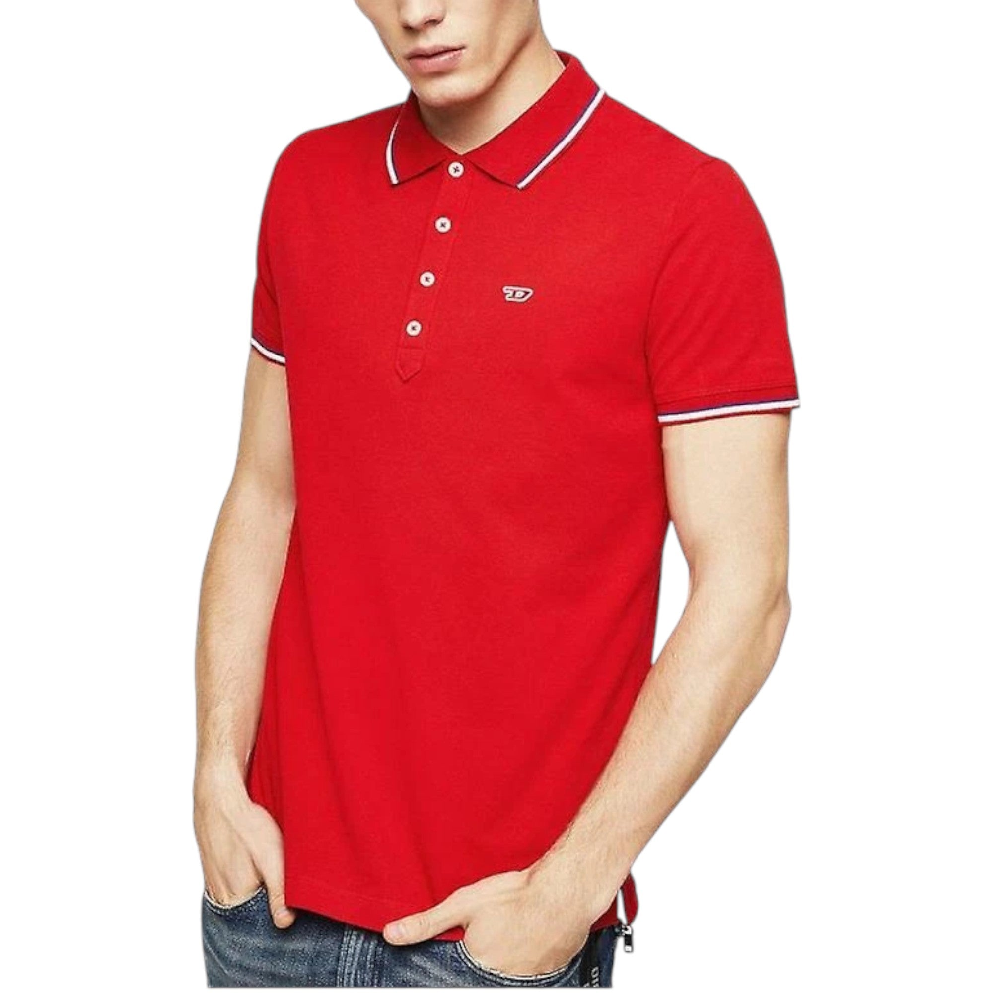 DIESEL T RANDY 0MXZA Mens Polo T Shirts Short Sleeve Classic Cotton Golf Tee NEW