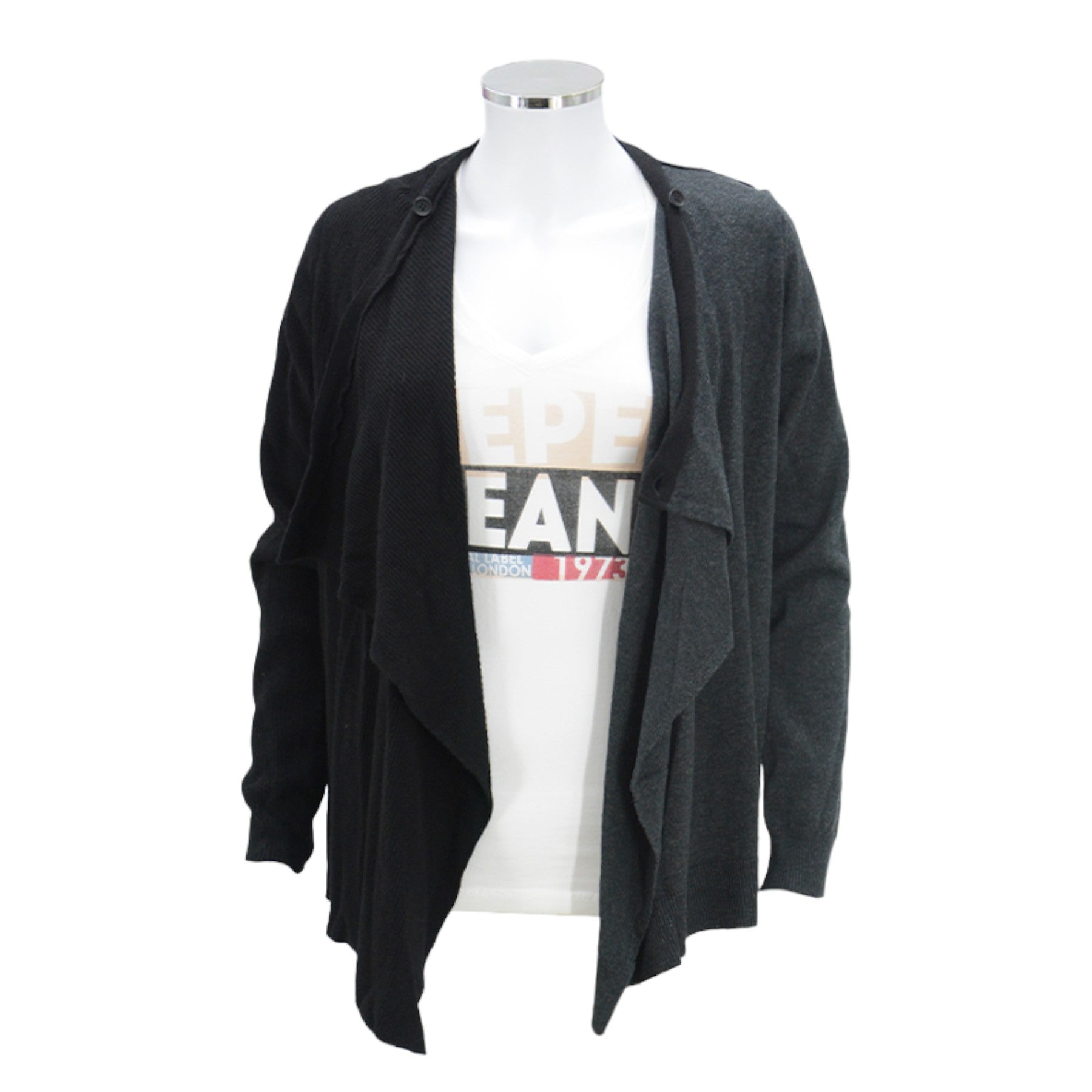 DIESEL M VANVAN Womens Open Cardigan Black Ladies Jumpers Casual Knitted Sweater