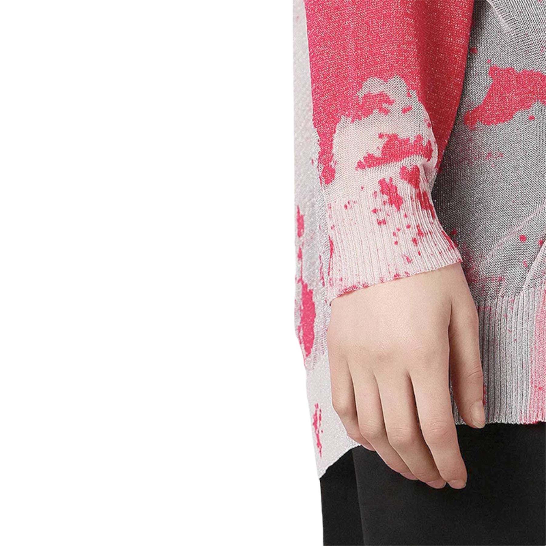 DIESEL M SPOTS Womens Sweater Long Sleeve Pullover V Neck Jumper Casual Top NEW