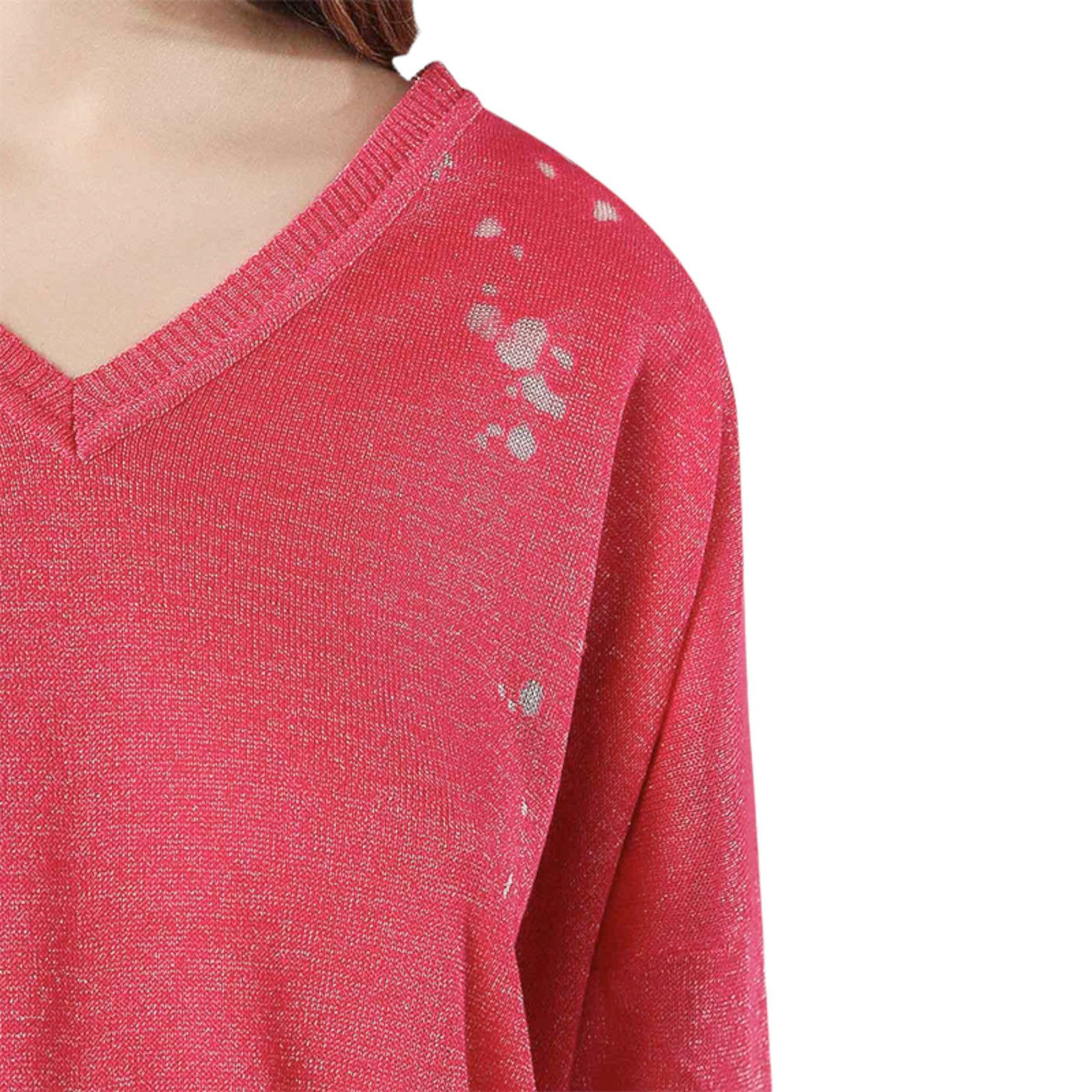 DIESEL M SPOTS Womens Sweater Long Sleeve Pullover V Neck Jumper Casual Top NEW