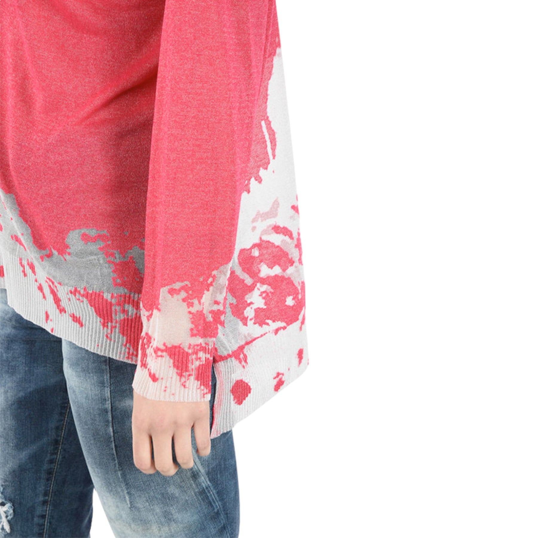 DIESEL M SPOTS Womens Sweater Long Sleeve Pullover V Neck Jumper Casual Top NEW