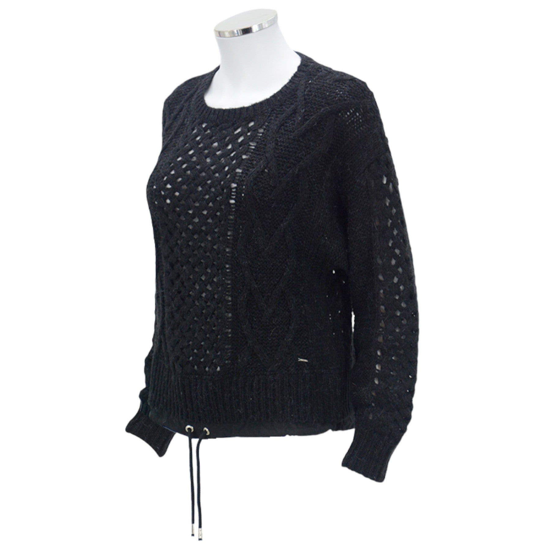 DIESEL M GRATA Womens Pullover Jumper Long Sleeve Crew Neck Knitted Black Sweats