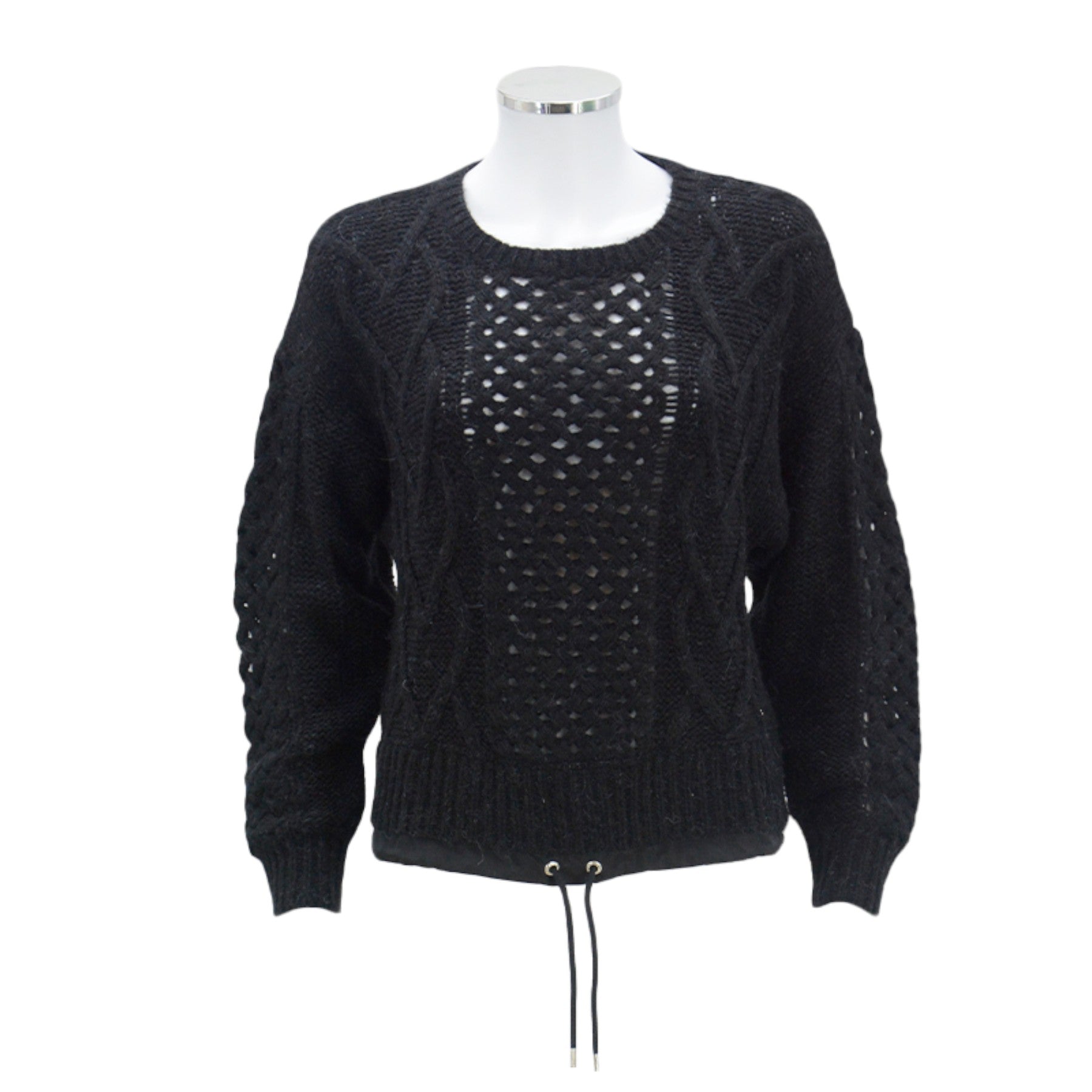 DIESEL M GRATA Womens Pullover Jumper Long Sleeve Crew Neck Knitted Black Sweats