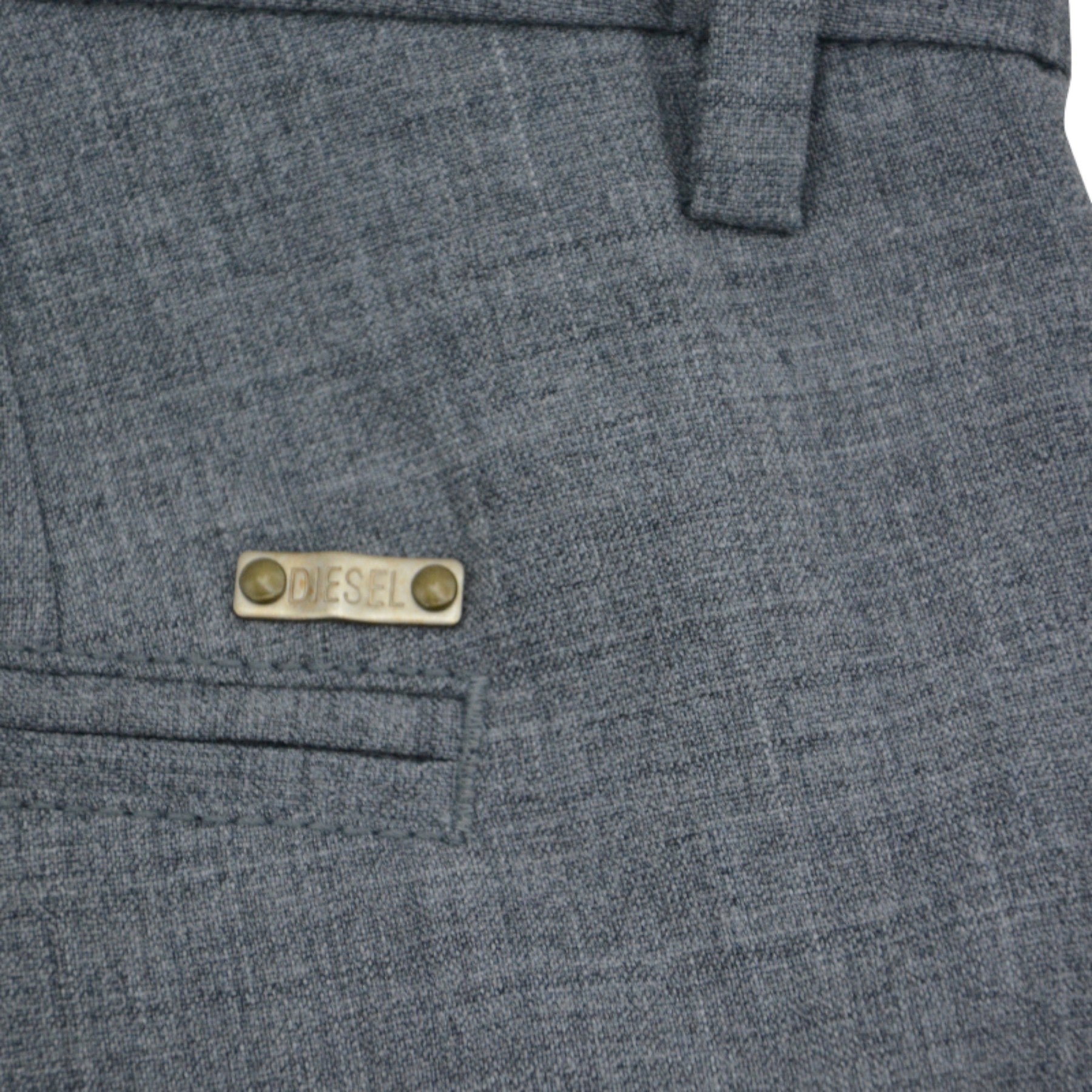 DIESEL POLLUCE Mens Trousers Regular Fit Casual Plain Bottom Grey Formal Pants