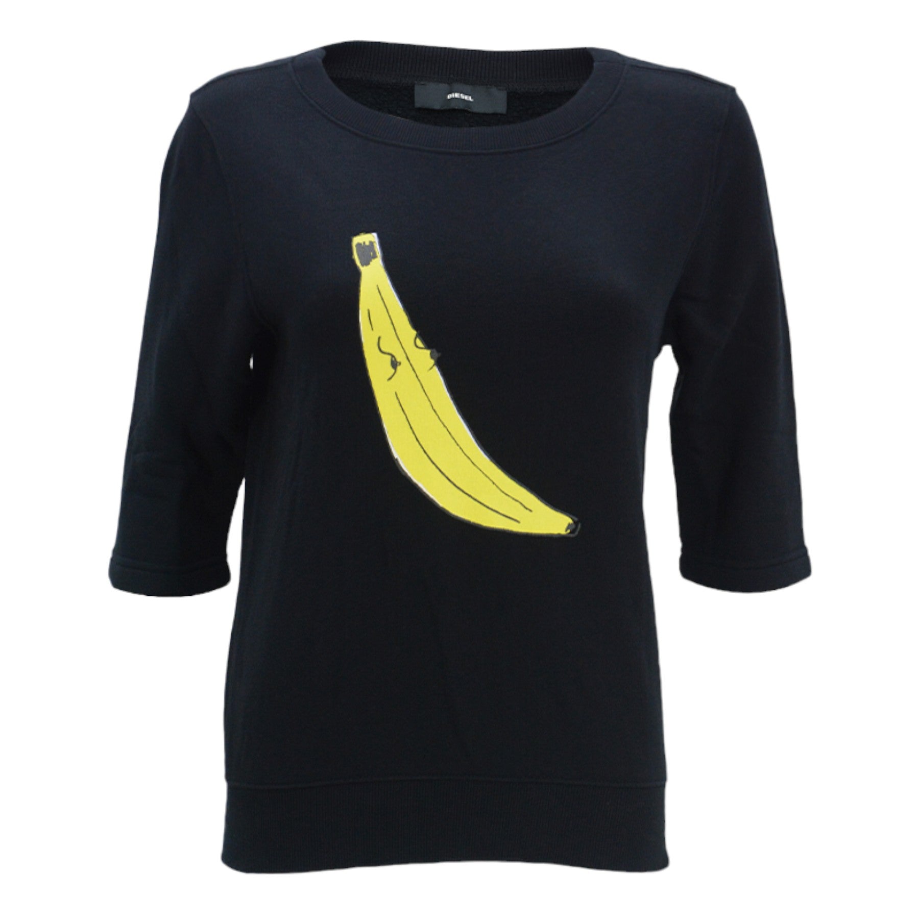 DIESEL M REGY Womens Jumpers Pullover Crew Neck Sweater Quarter Sleeve Top XS S