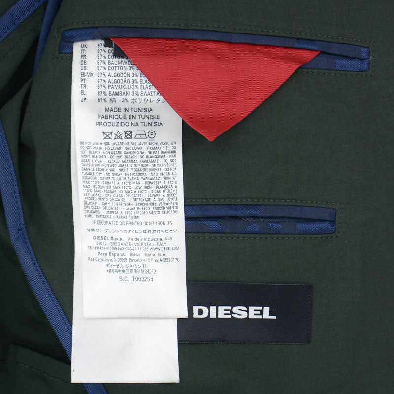 DIESEL J Jeams 0HAOR Mens Blazer Jackets Formal Business Coats Party Outfit Tops