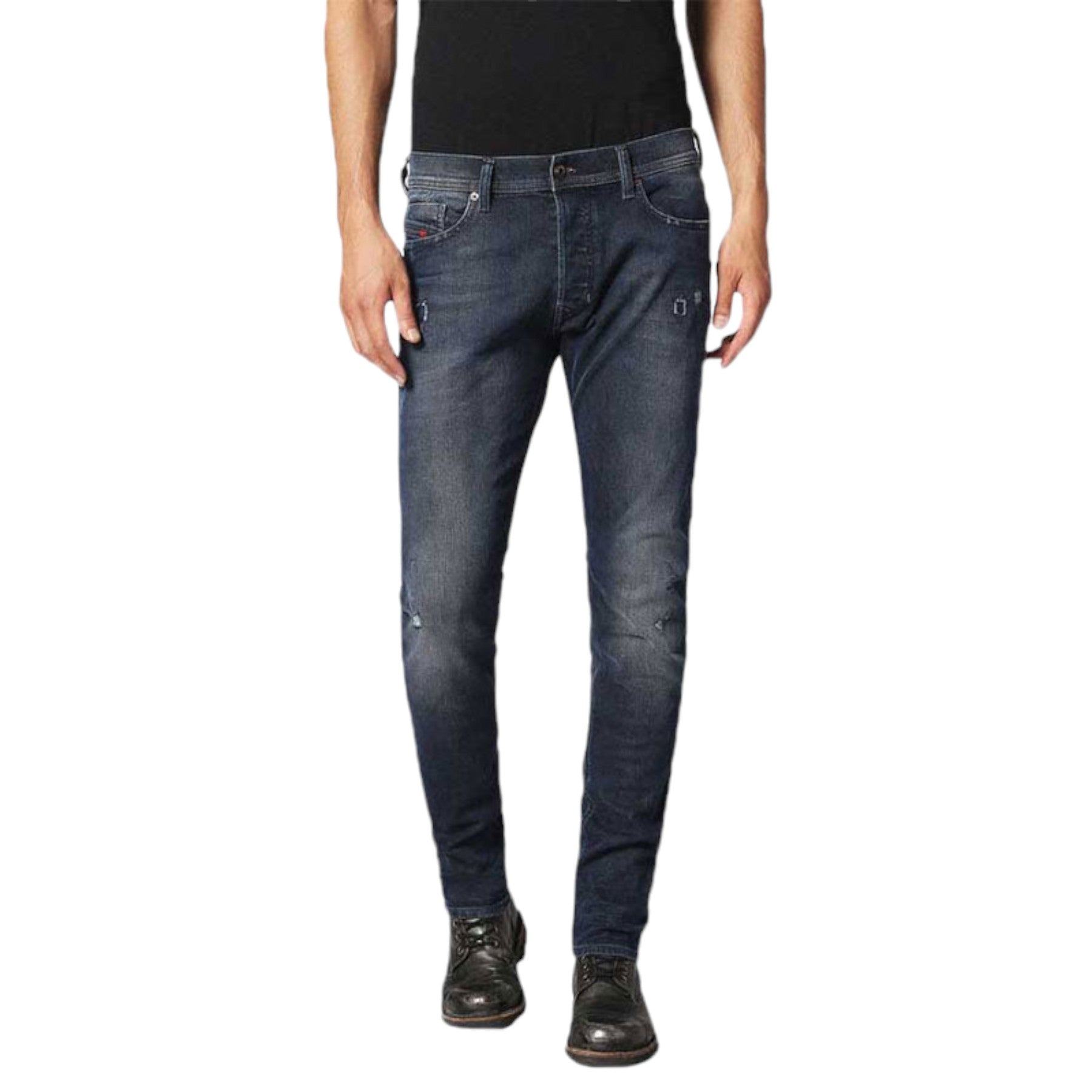 DIESEL TEPPHAR 084LD Mens Denim Jeans Slim Fit Carrot Leg Stretch Casual Pants