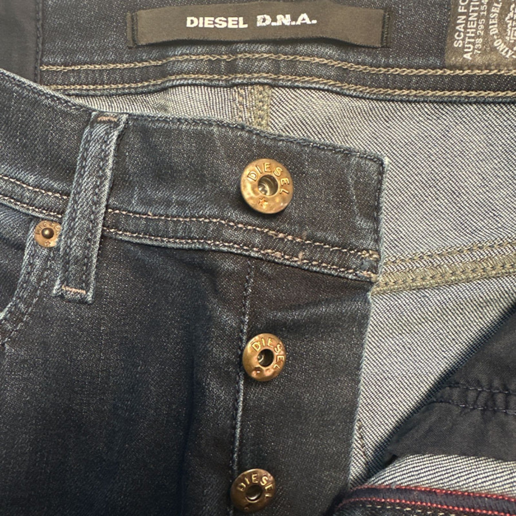 DIESEL TEPPHAR 084LD Mens Denim Jeans Slim Fit Carrot Leg Stretch Casual Pants