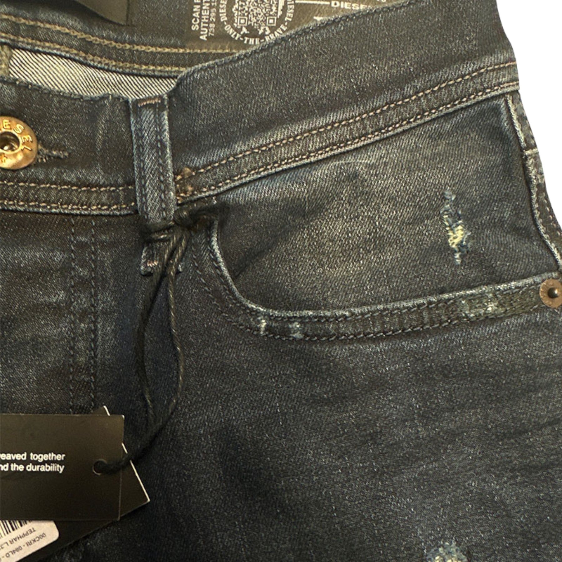 DIESEL TEPPHAR 084LD Mens Denim Jeans Slim Fit Carrot Leg Stretch Casual Pants