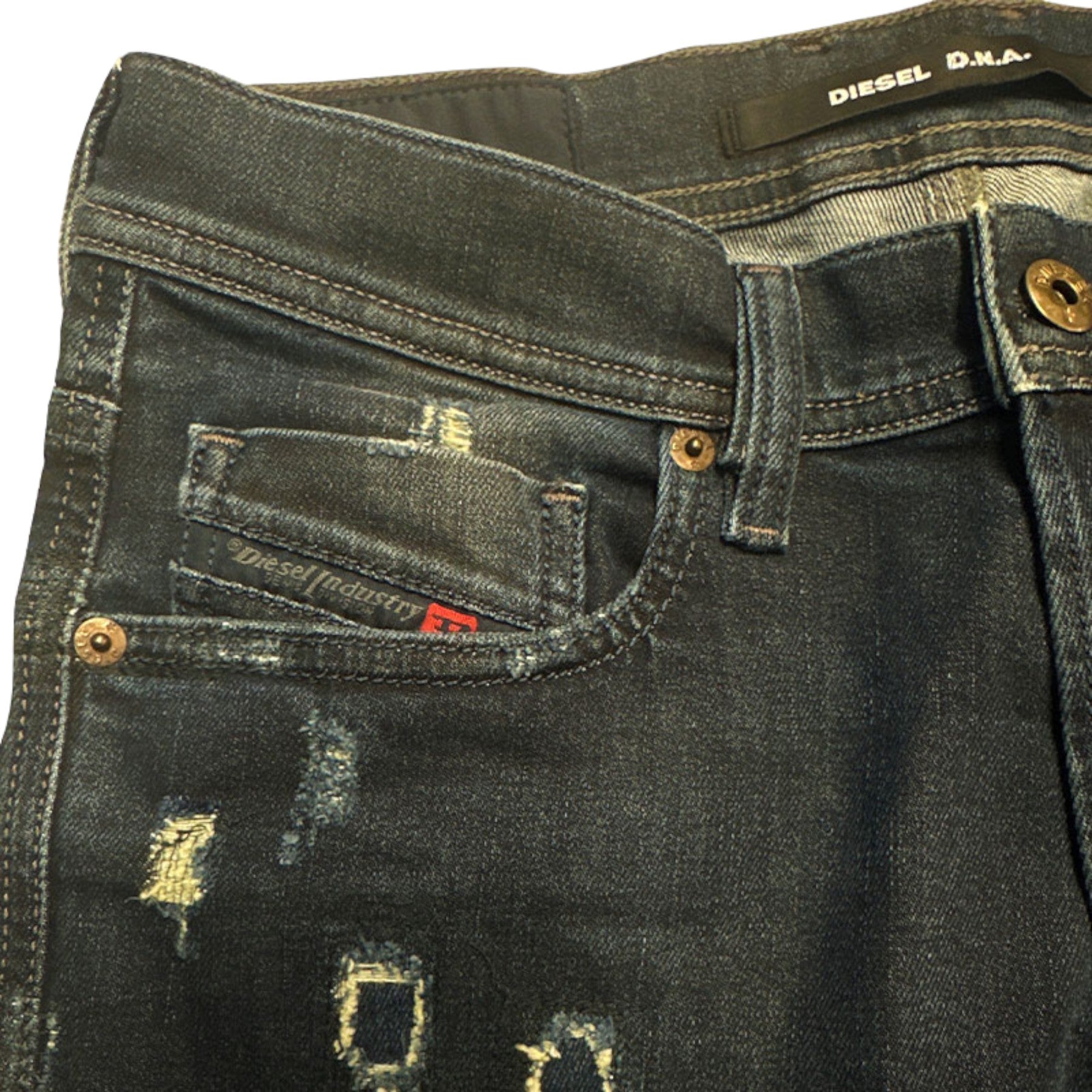 DIESEL TEPPHAR 084LD Mens Denim Jeans Slim Fit Carrot Leg Stretch Casual Pants