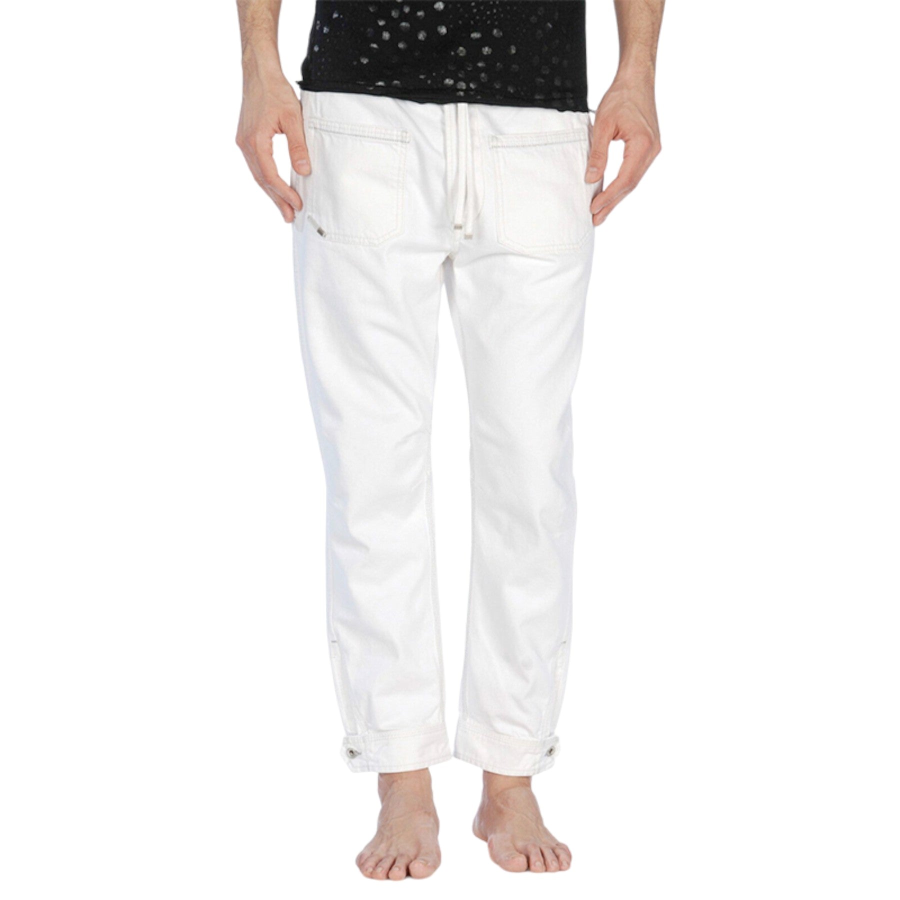 DIESEL ED RAKEE Mens Denim Jeans Straight Leg Casual Regular Cotton Pants White