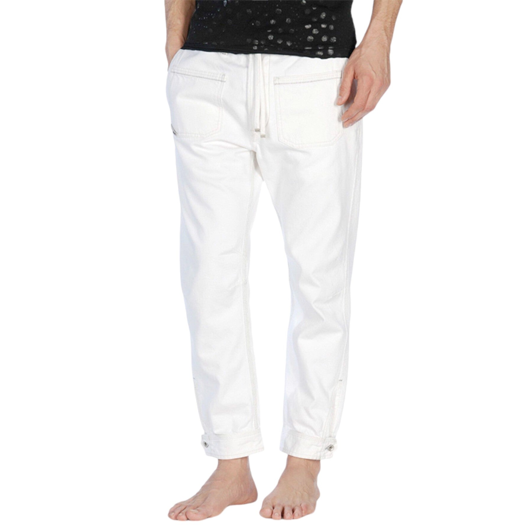 DIESEL ED RAKEE Mens Denim Jeans Straight Leg Casual Regular Cotton Pants White