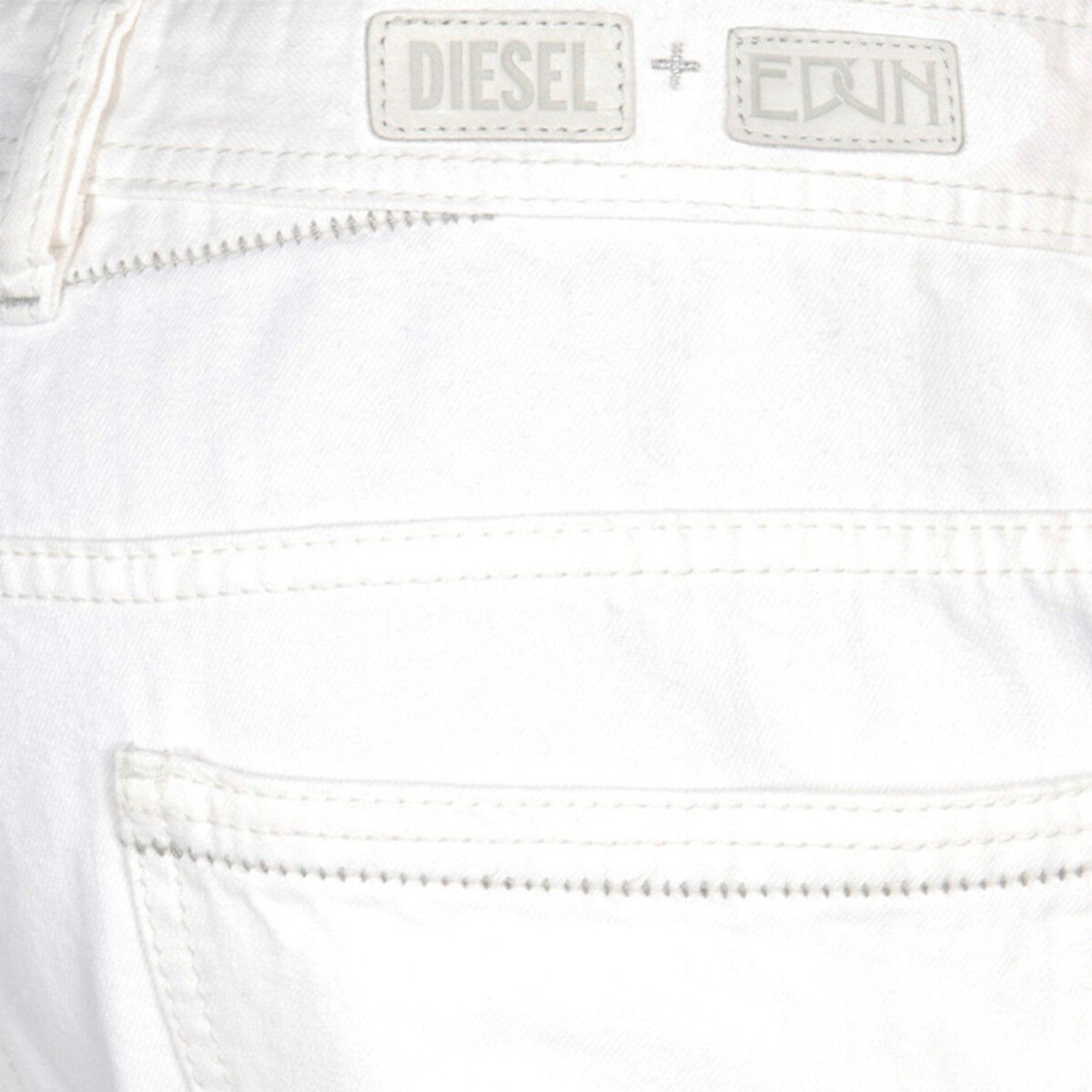 DIESEL ED RAKEE Mens Denim Jeans Straight Leg Casual Regular Cotton Pants White