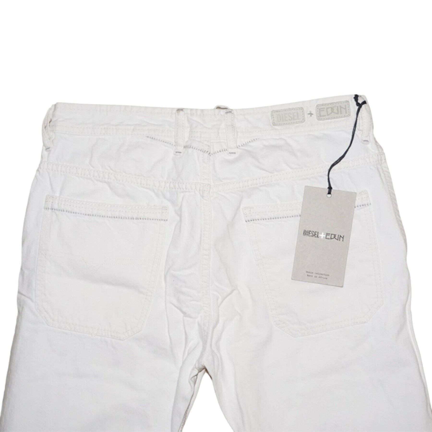 DIESEL ED RAKEE Mens Denim Jeans Straight Leg Casual Regular Cotton Pants White