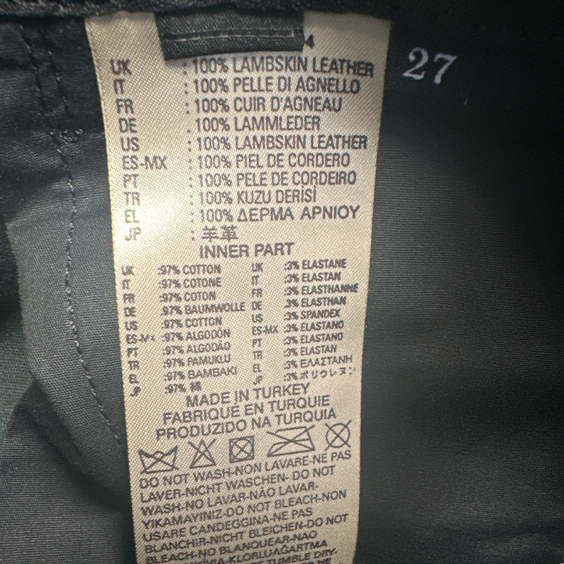 DIESEL L TIME 0SARA Womens Leather Jeans Slim Fit Casual Tapered Party Trousers