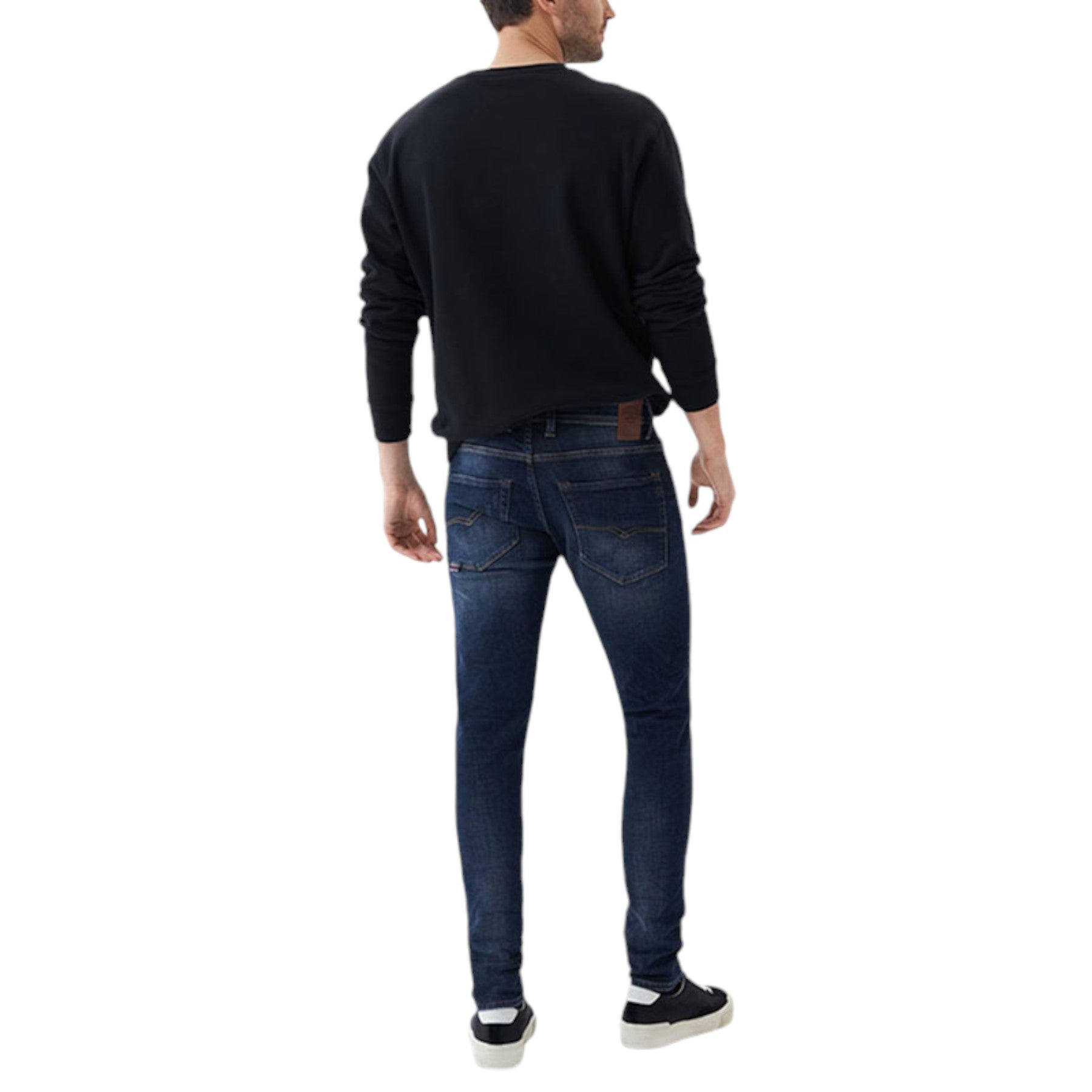 DIESEL S JAPPIE Mens Sweatshirts Crew Neck Pullover Reversible Casual Top Black