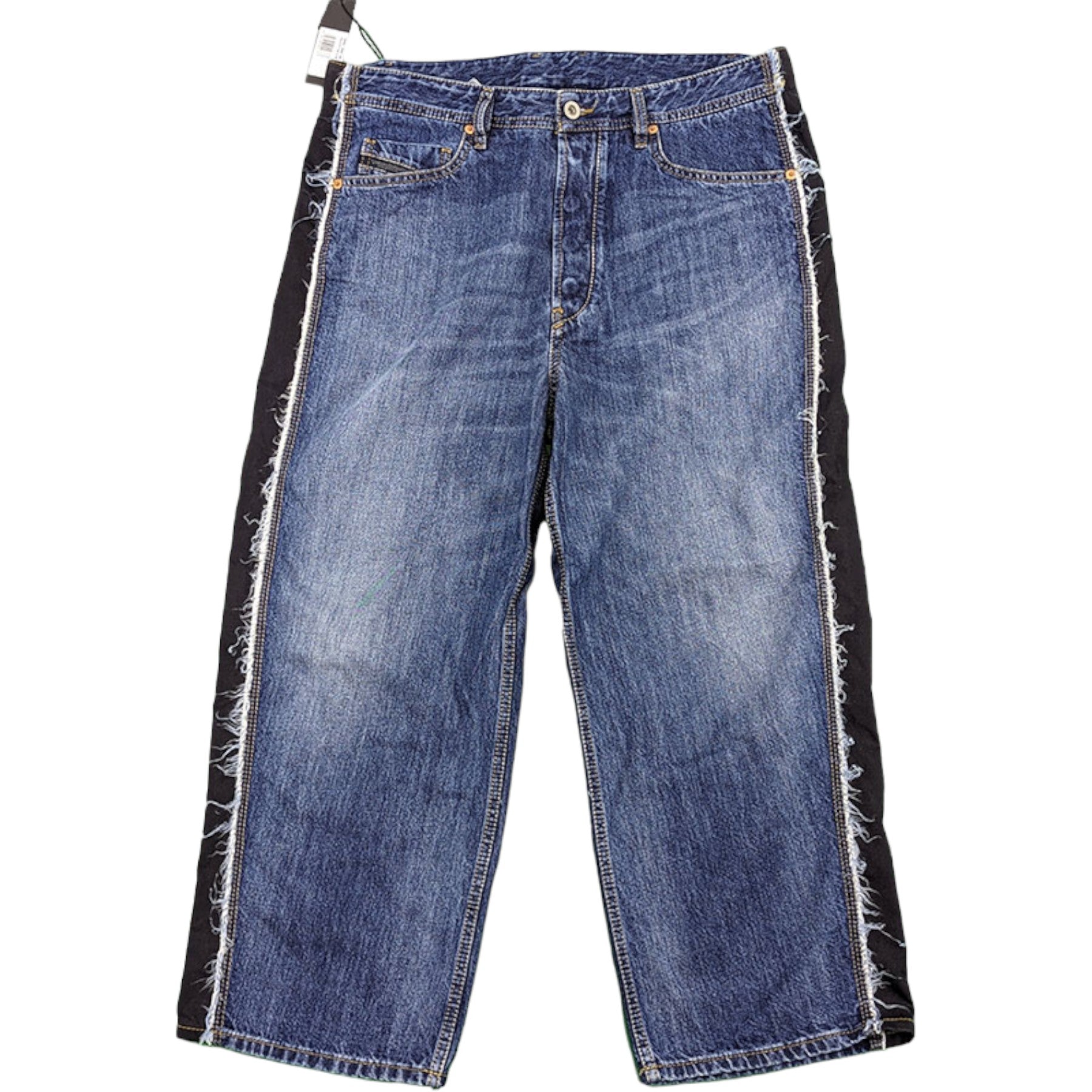 DIESEL FLIP 084TE Mens Denim Jeans Regular Fit Straight Leg Blue Casual Pant New