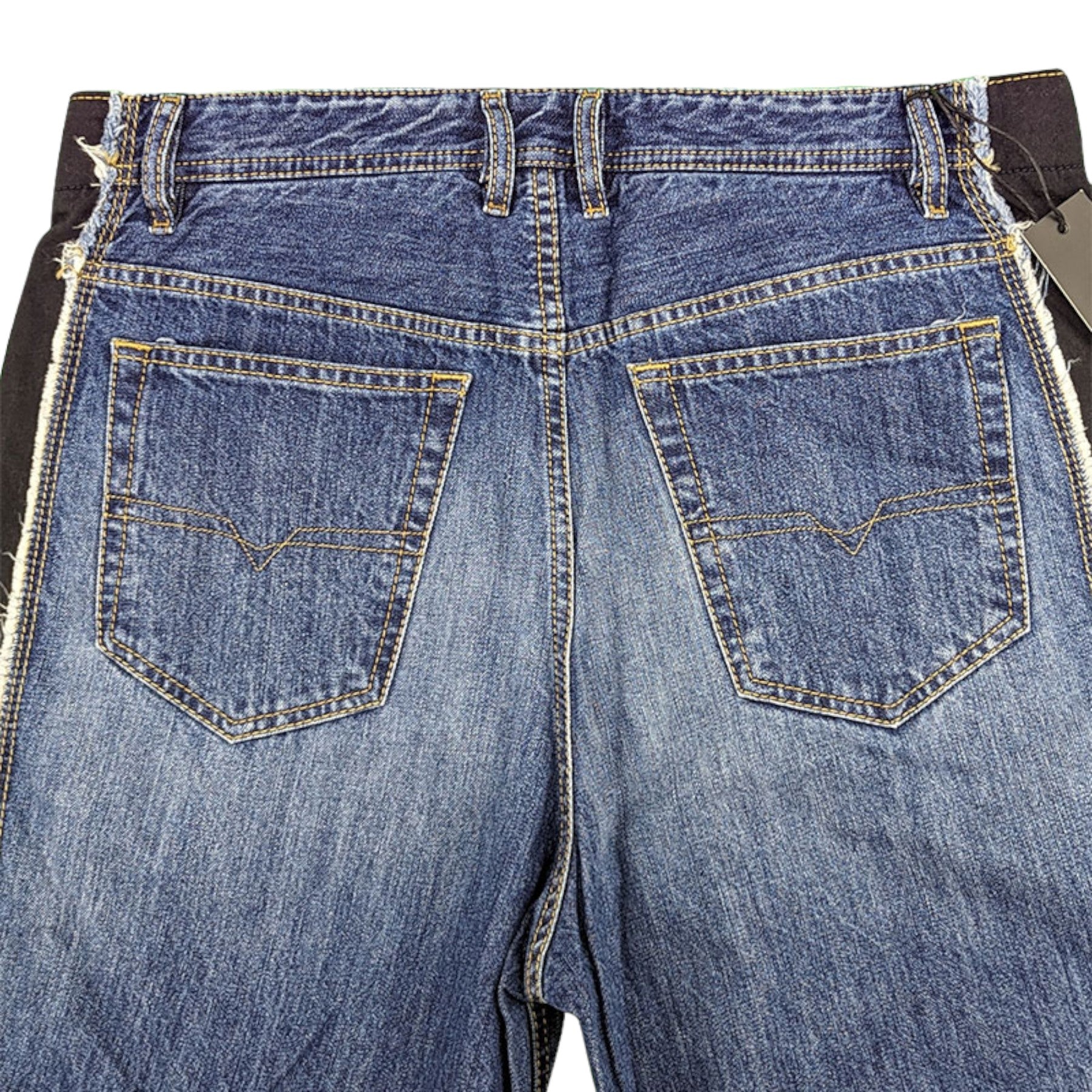 DIESEL FLIP 084TE Mens Denim Jeans Regular Fit Straight Leg Blue Casual Pant New