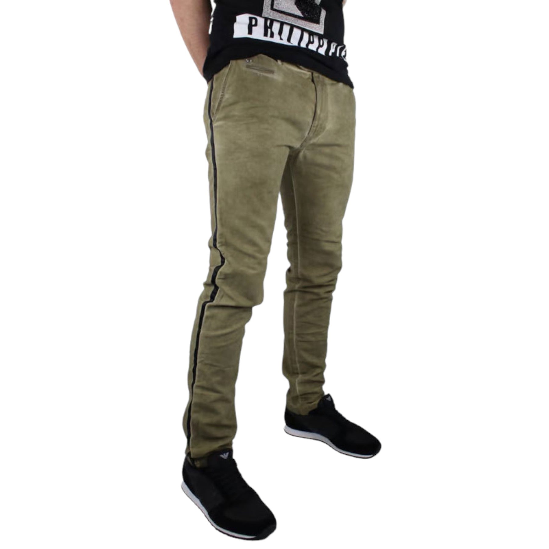 DIESEL Chi Tight 0825K Mens Denim Jeans Slim Fit Faded Casual Beige Pant Trouser