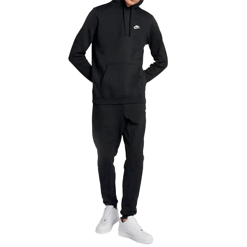 NIKE Club Mens Full Tracksuits Hoodie Joggers Casual Sweat Gym Bottom Black S-XL