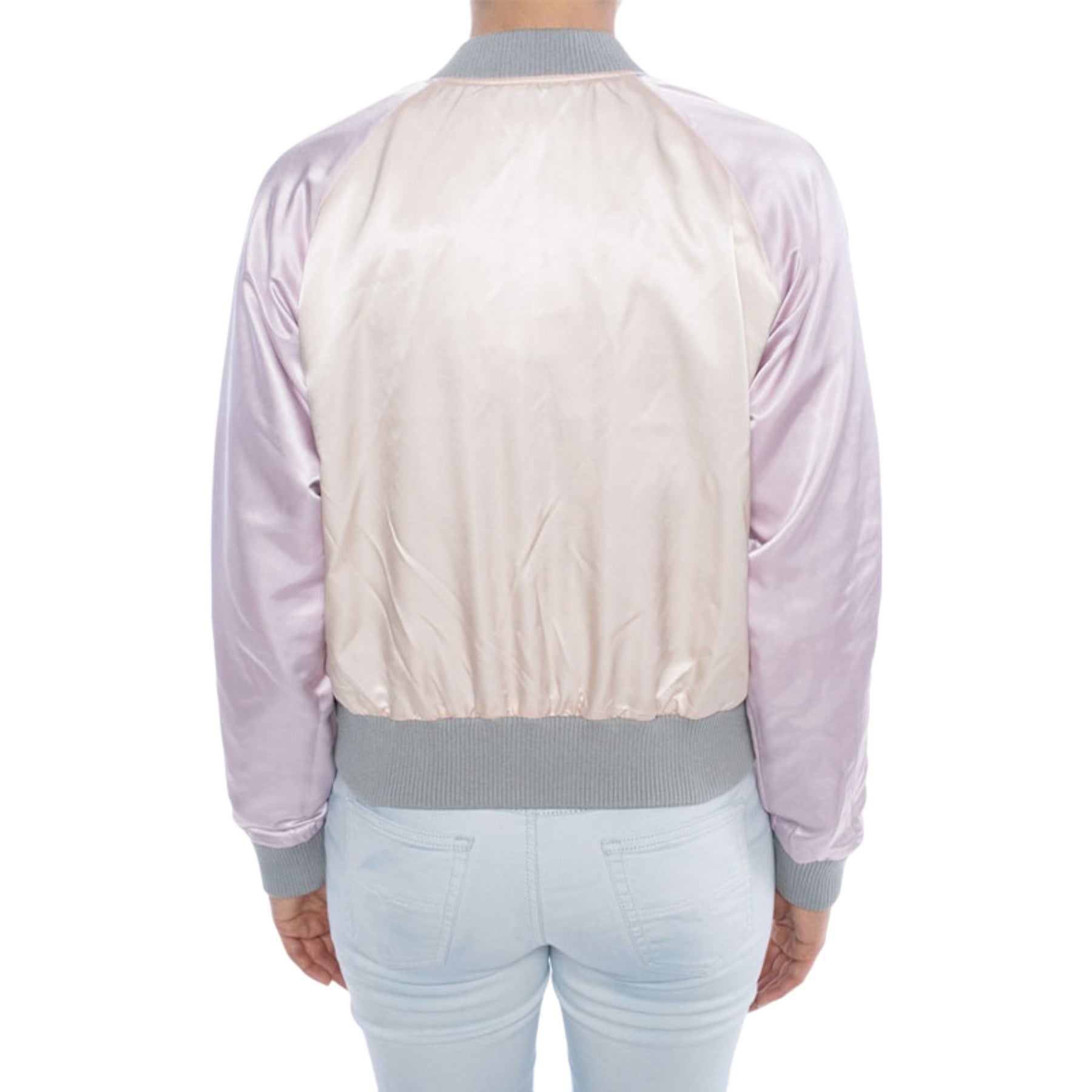 DIESEL G ABSOL Womens Bomber Jacket Pink Ladies Reversible Jacket Winter Outwear