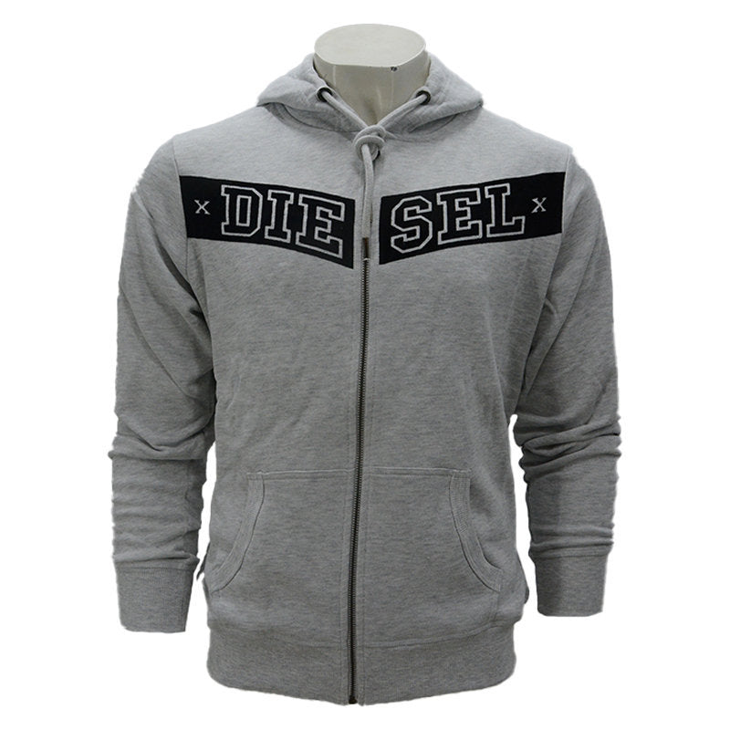 DIESEL S AUV Mens Hoodies Gym Casual Sweatshirt Top Full Zip Hoody Jumper Bottom