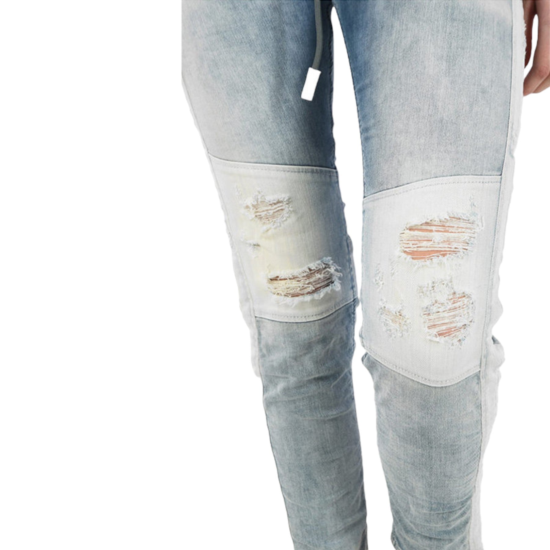 DIESEL KRAILEY SP NE 0672G Womens Denim Jeans Distress Slim Fit Sweat Jogg Pants