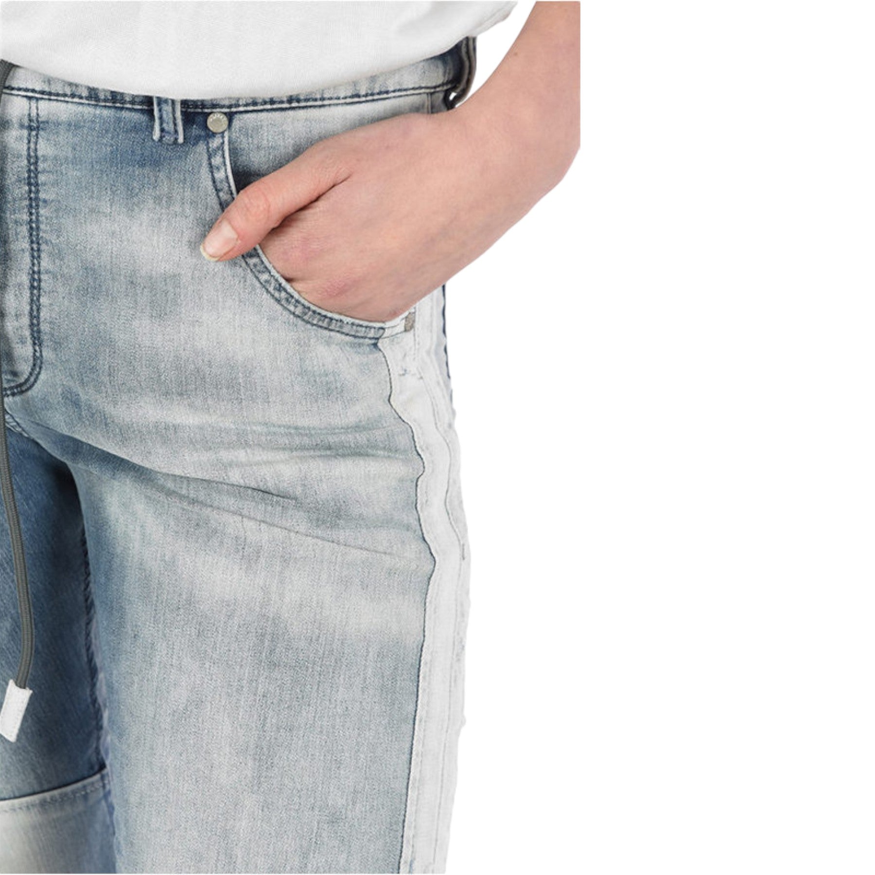 DIESEL KRAILEY SP NE 0672G Womens Denim Jeans Distress Slim Fit Sweat Jogg Pants