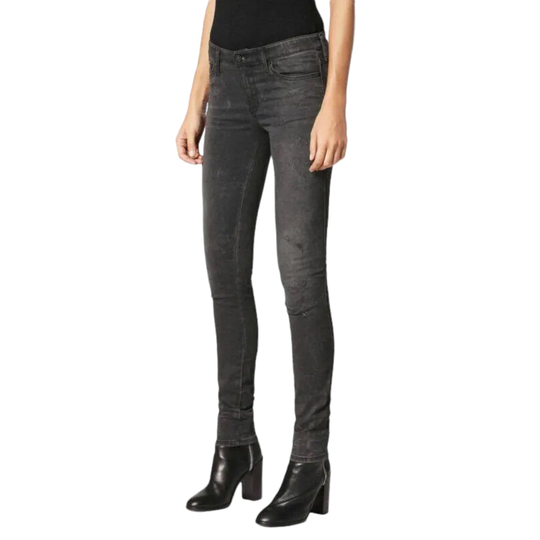 DIESEL SKINZEE NE 0685S Womens Denim Jogg Jeans Super Slim Fit Sweat Pants Black