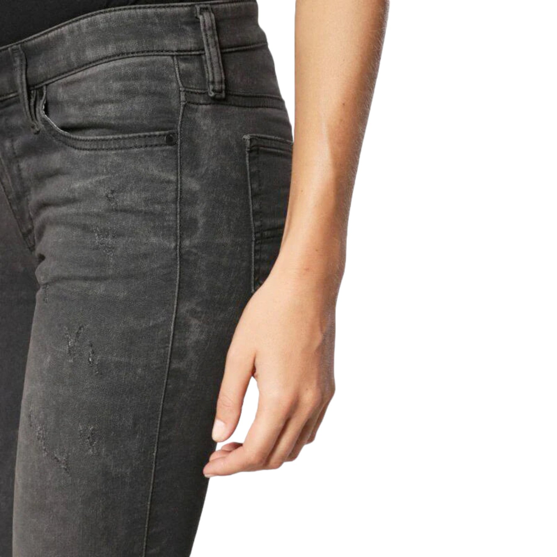 DIESEL SKINZEE NE 0685S Womens Denim Jogg Jeans Super Slim Fit Sweat Pants Black