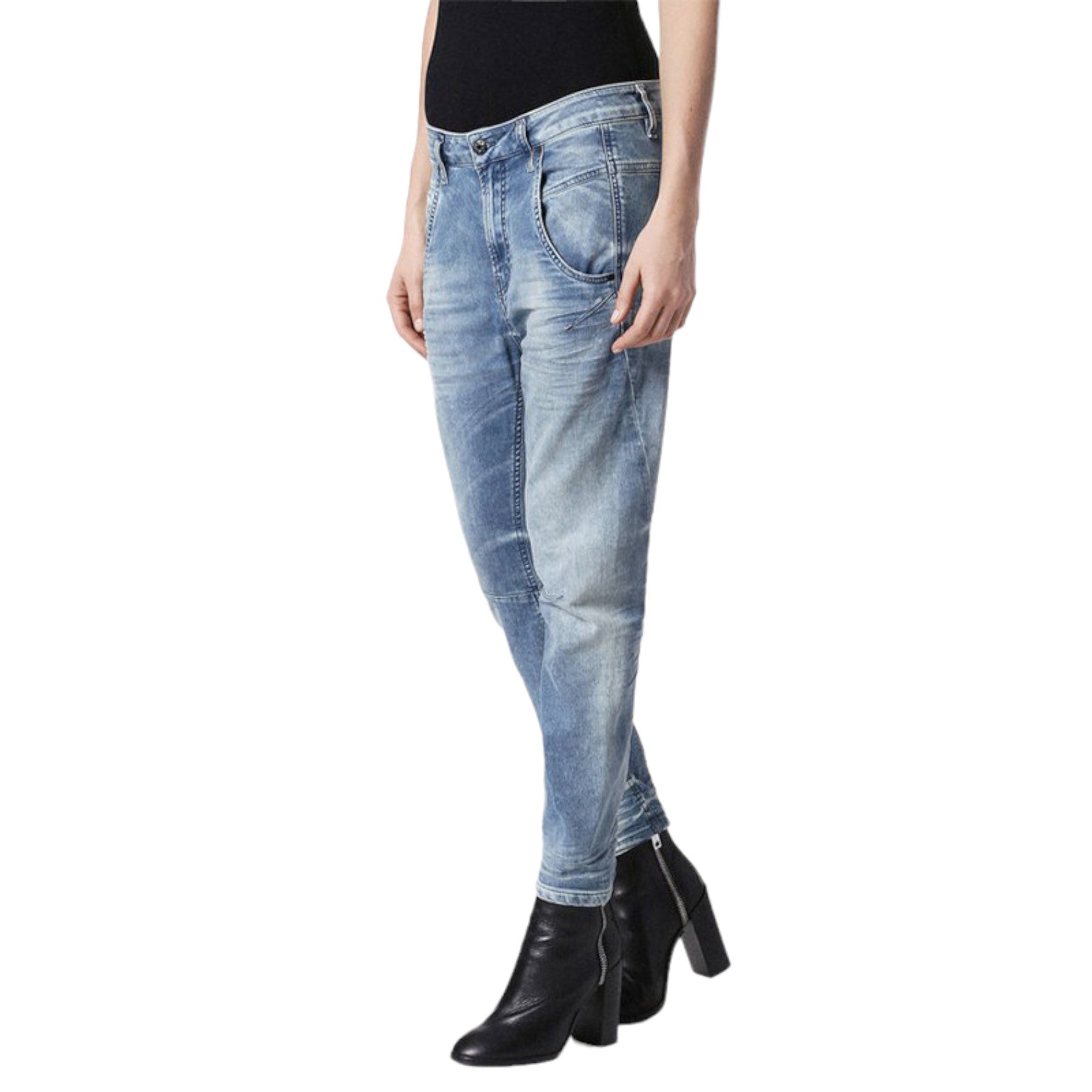 DIESEL FAYZA NE 0885C Womens Denim Jeans Slim Fit Carrot Leg Stretch Sweat Pants