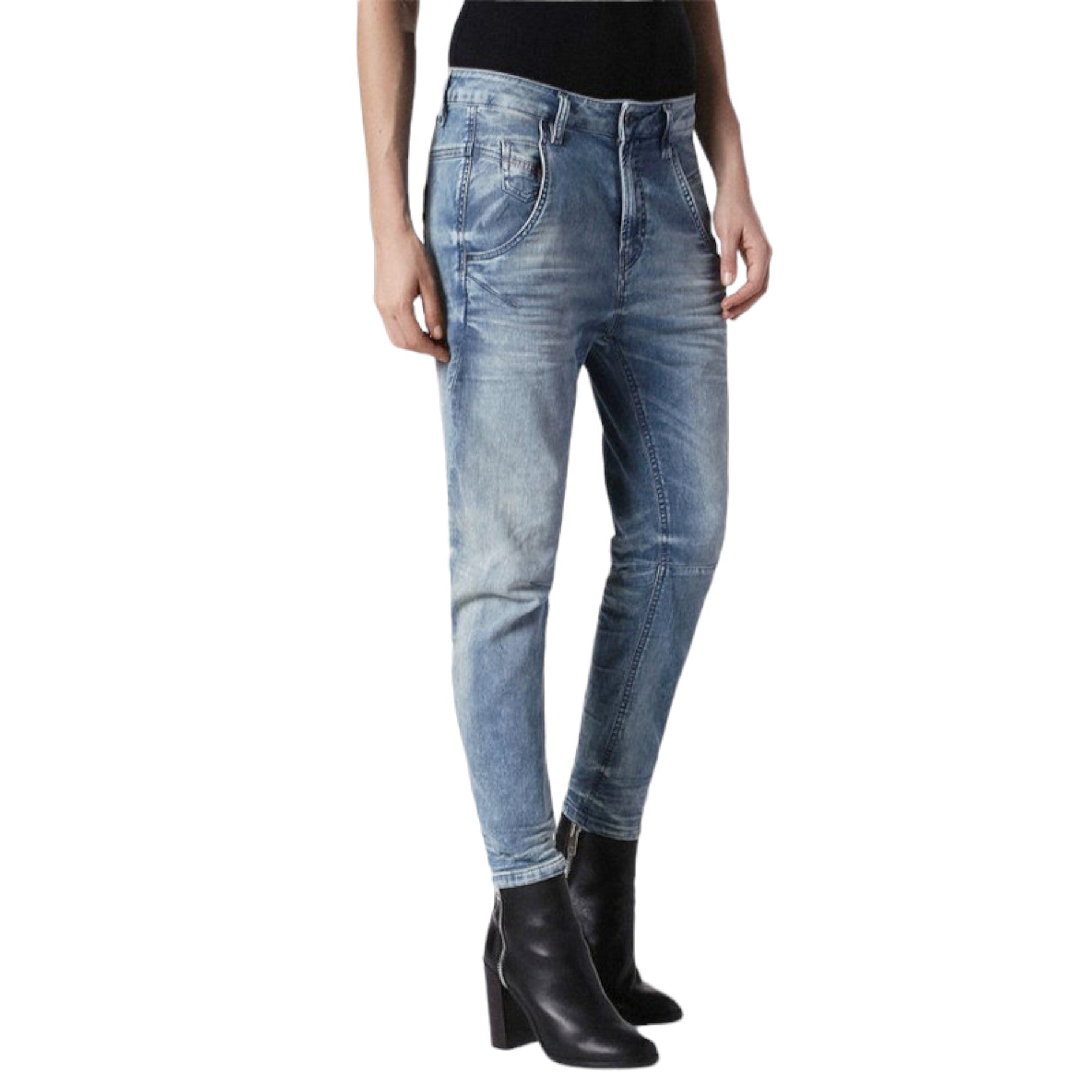 DIESEL FAYZA NE 0885C Womens Denim Jeans Slim Fit Carrot Leg Stretch Sweat Pants