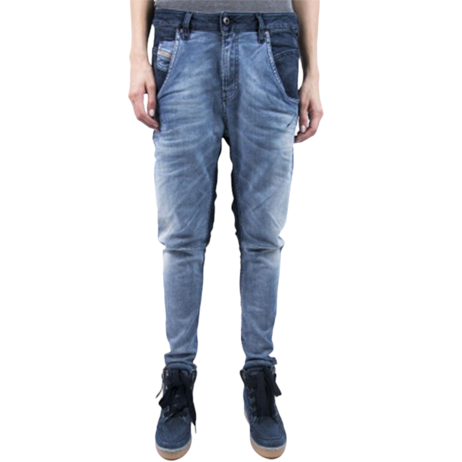 DIESEL FAYZA NE 0667A Womens Denim Jeans Slim Skinny Fit Stretch Sweat Pants New