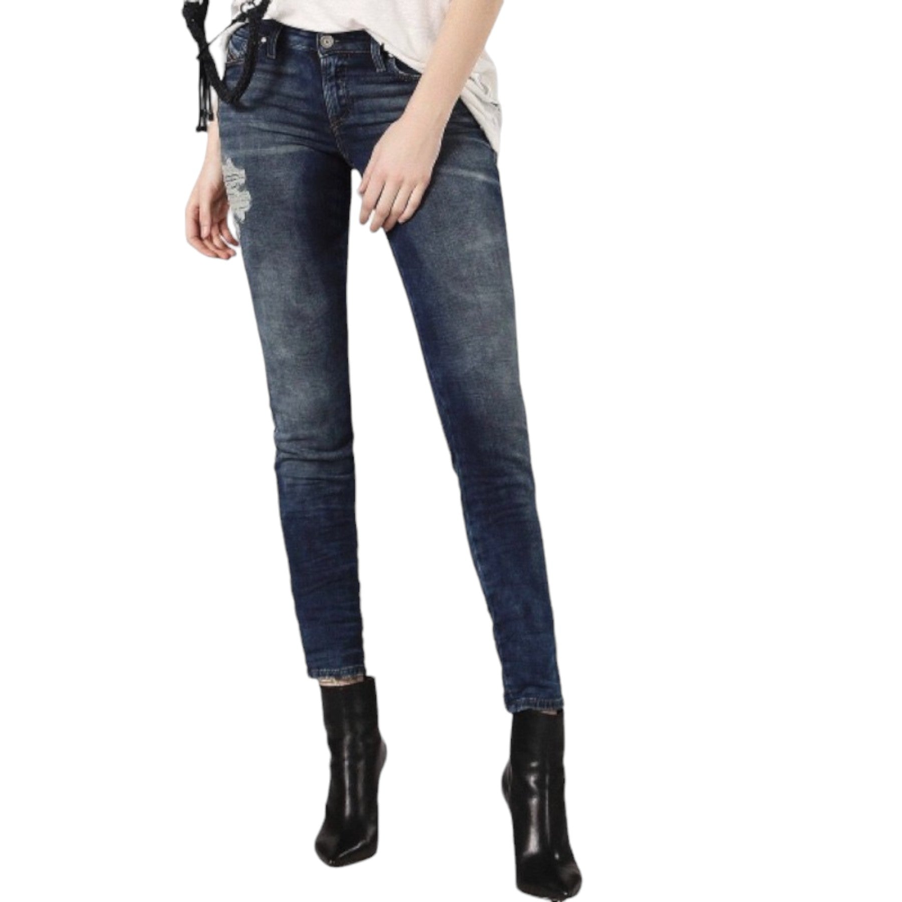 DIESEL GRACEY T 084PV Womens Denim Jogg Jeans Regular Fit Straight Stretch Pants