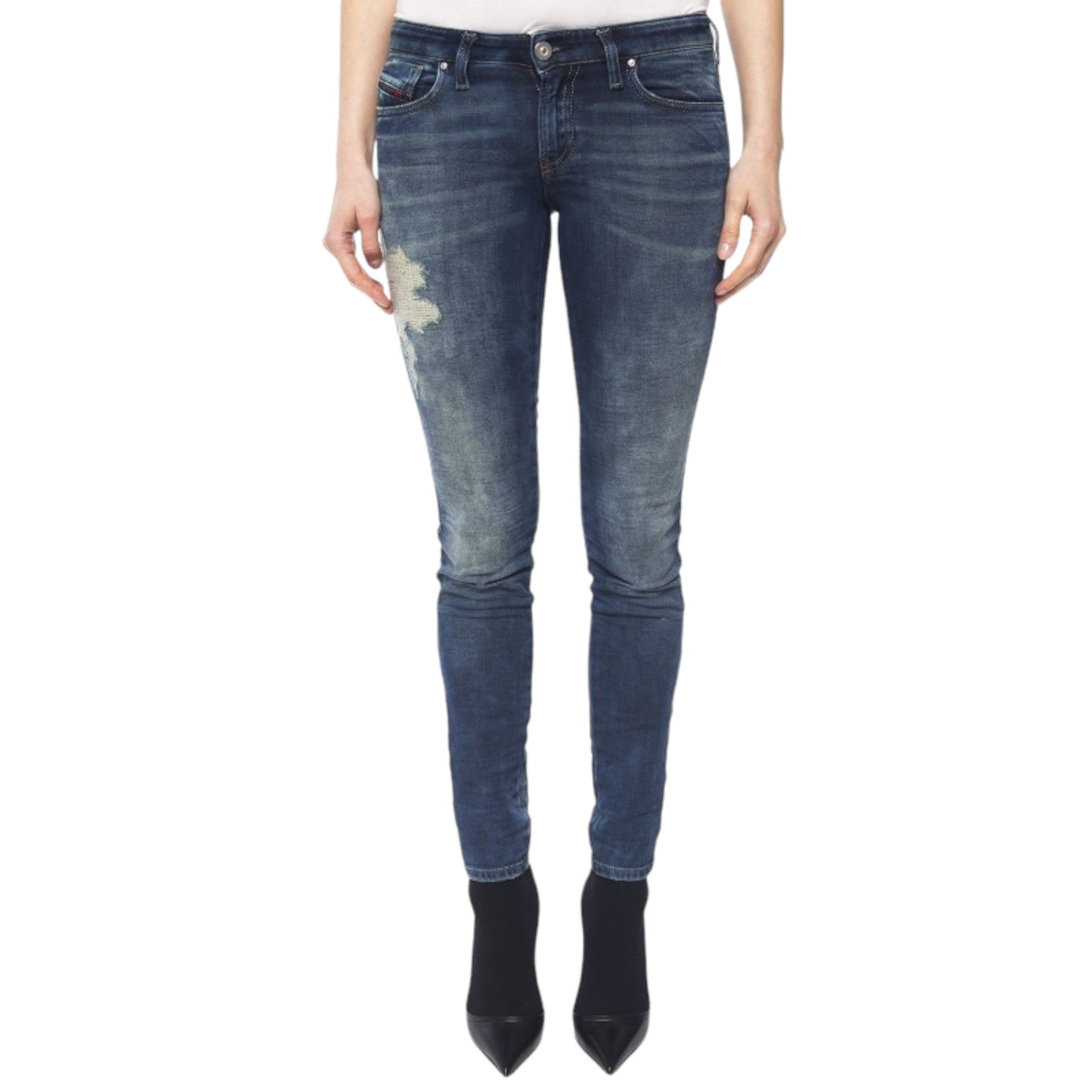 DIESEL GRACEY T 084PV Womens Denim Jogg Jeans Regular Fit Straight Stretch Pants