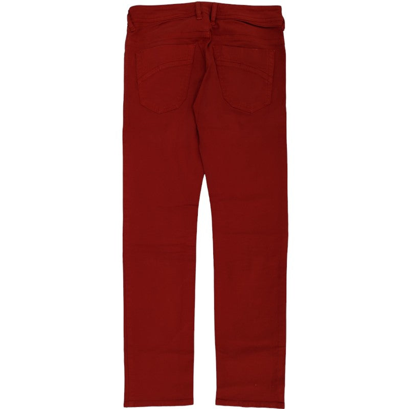DIESEL IAKOP 0111D Mens Denim Jeans Regular Fit Stretch Casual Red Denim Pants