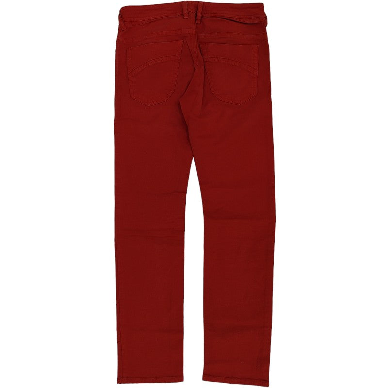 DIESEL IAKOP 0111D Mens Denim Jeans Regular Fit Stretch Casual Red Denim Pants