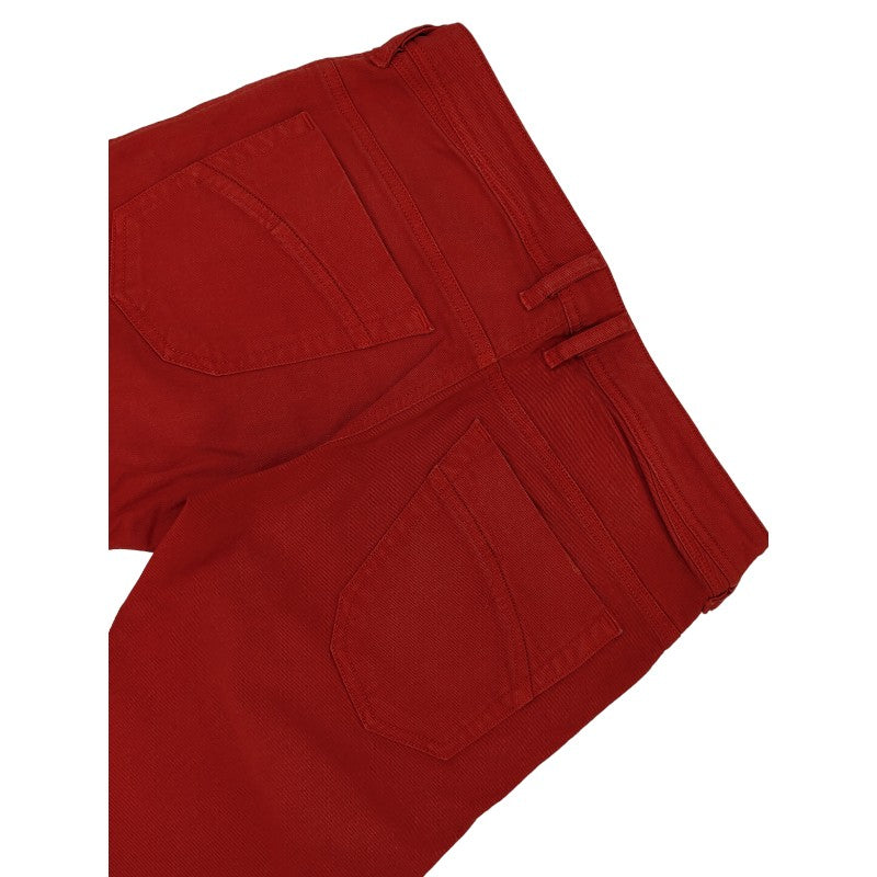 DIESEL IAKOP 0111D Mens Denim Jeans Regular Fit Stretch Casual Red Denim Pants