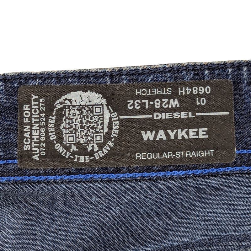 DIESEL WAYKEE 0684H Mens Denim Jeans Regular Fit Straight Leg Stretch Jogg Jeans