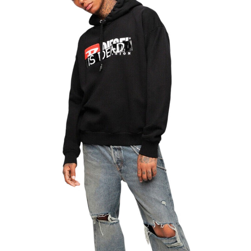 DIESEL HC S DIVISION 0CATK Mens Pullover Hoodie Oversized  Sweatshirts Jumpers