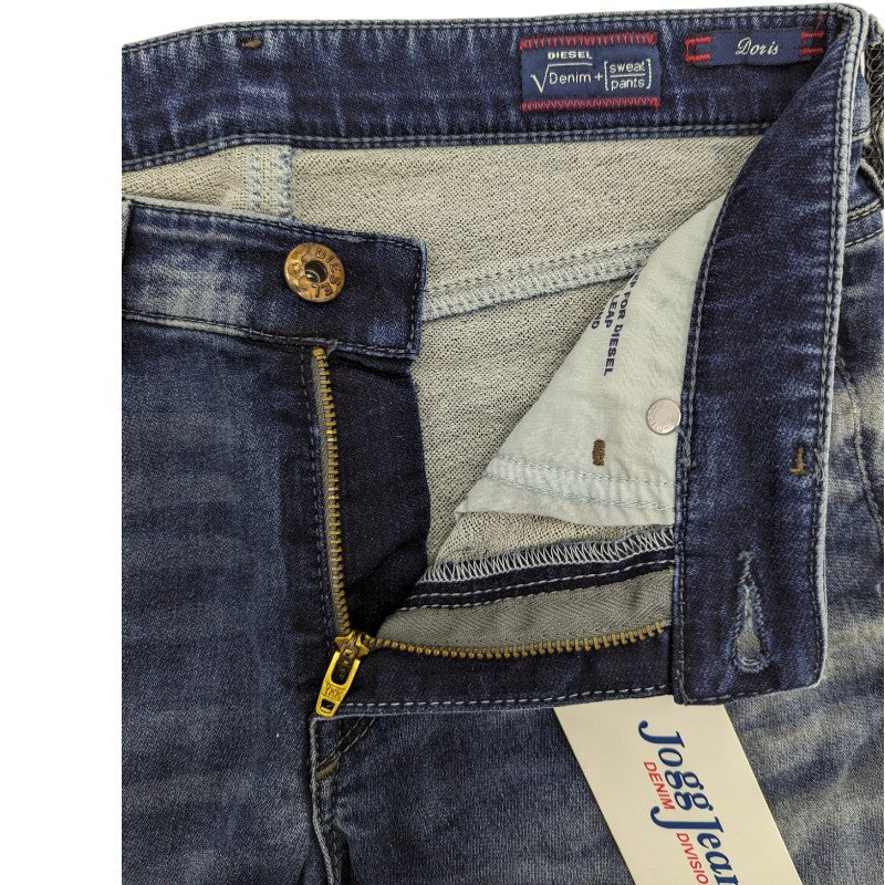 DIESEL DORIS NE 0669N Womens Denim Jeans Slim Fit Skinny Denim Jogg Sweatpants