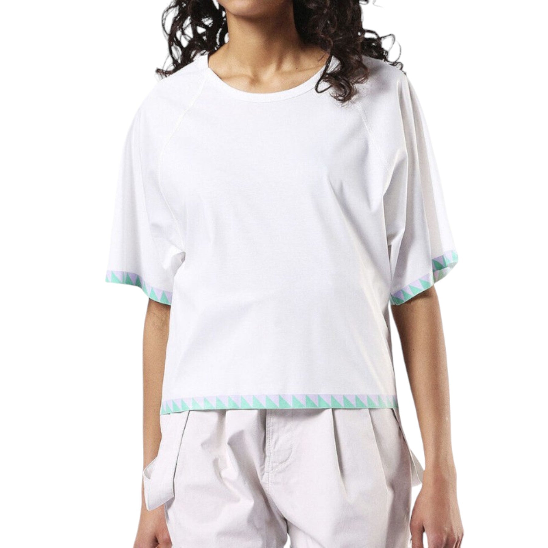 DIESEL T BREN Womens T Shirt Loose Fit Oversize White Summer Relax Fit Top XXS-M