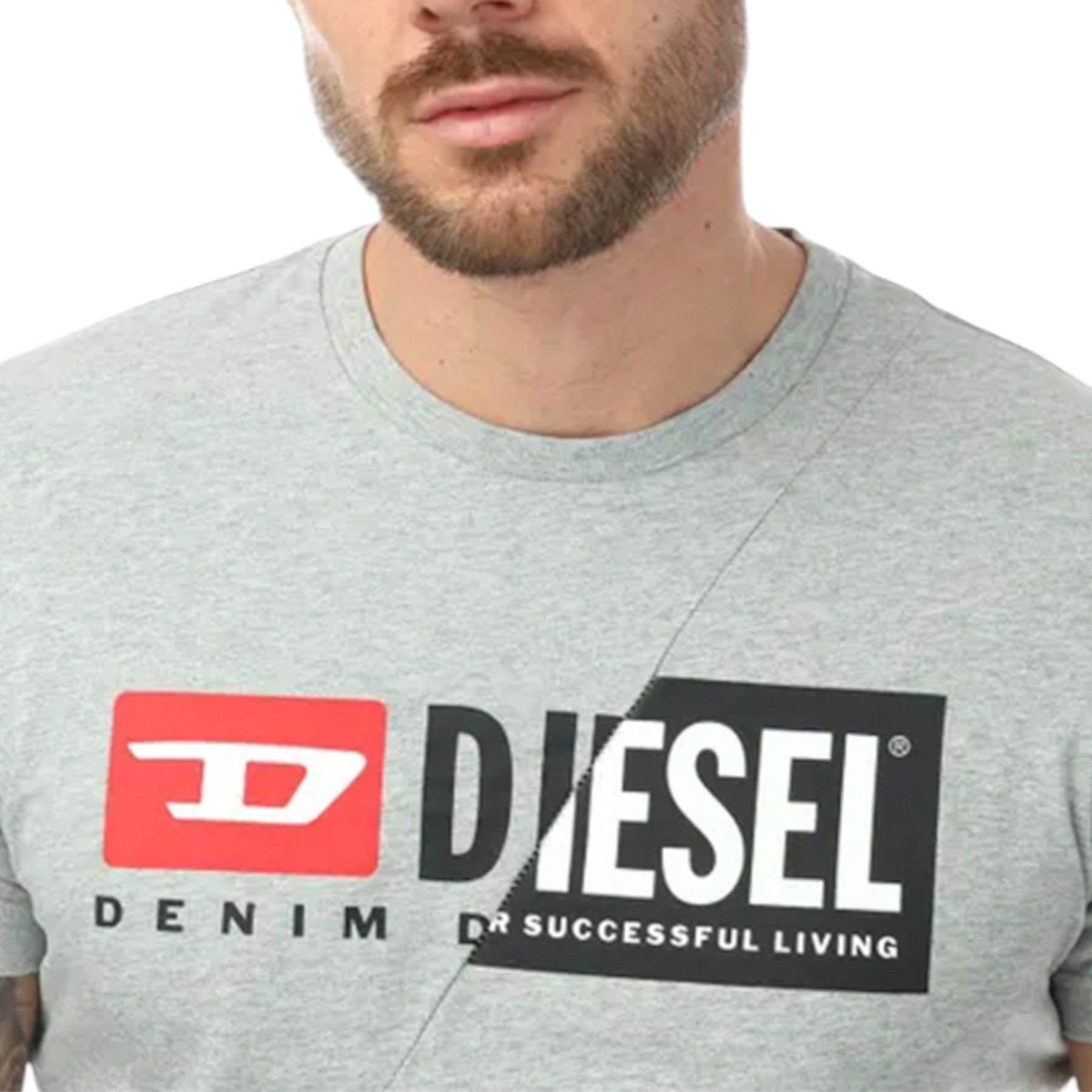 DIESEL T DIEGO CUTY Mens T Shirt Crew Neck Short Sleeve Maglietta Duel Logo Tee